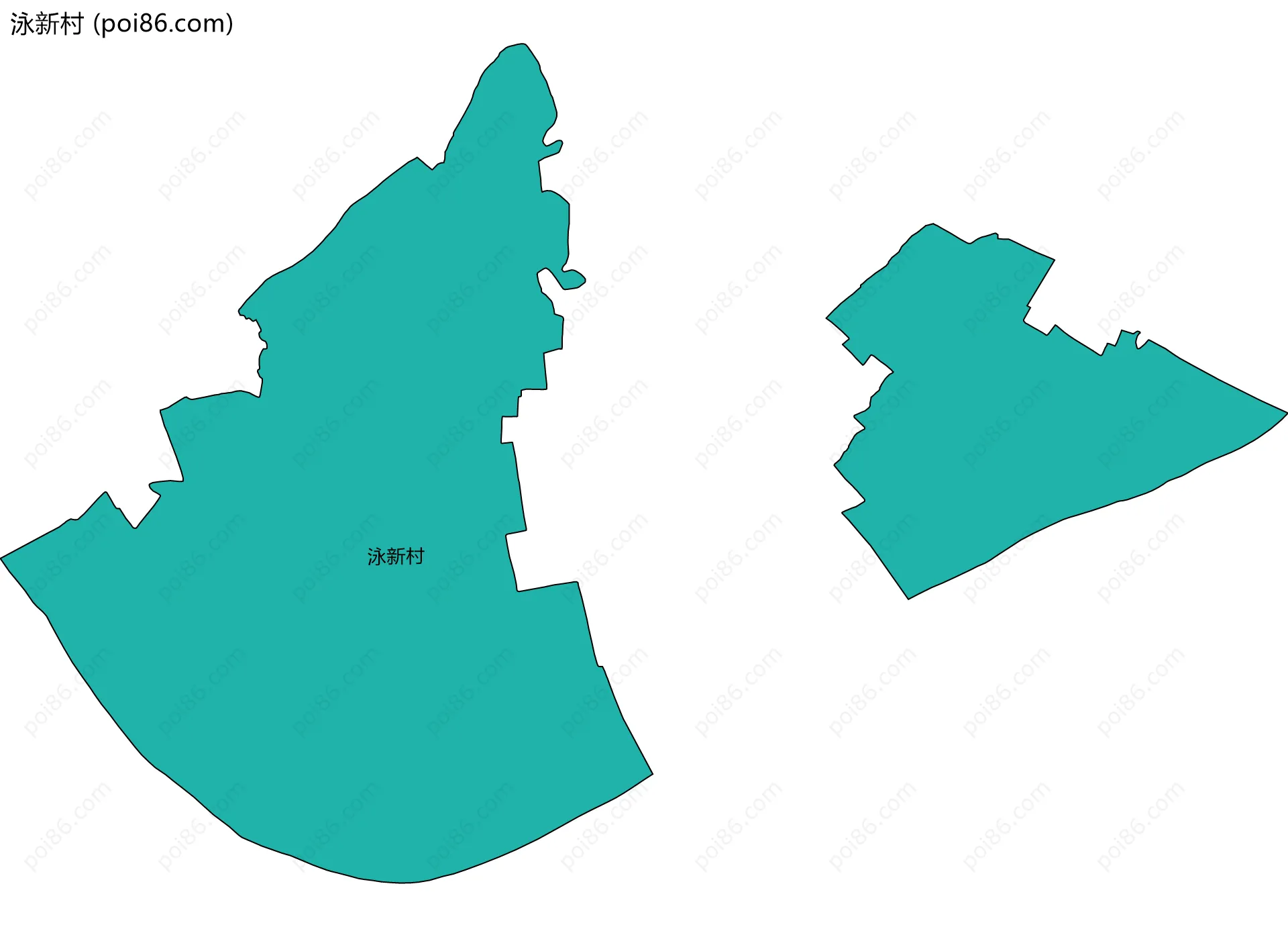 泳新村边界地图