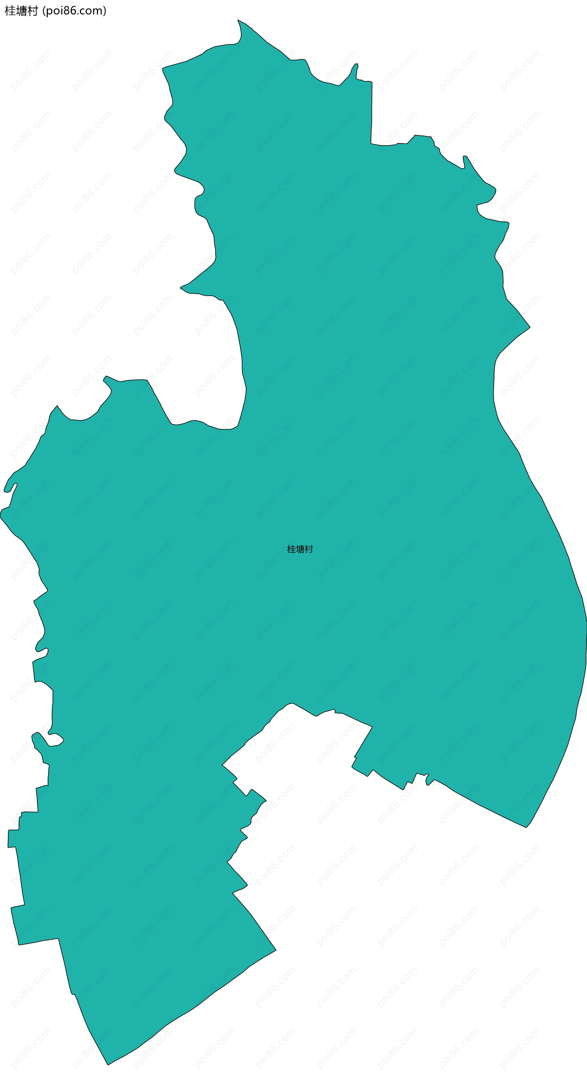 桂塘村边界地图