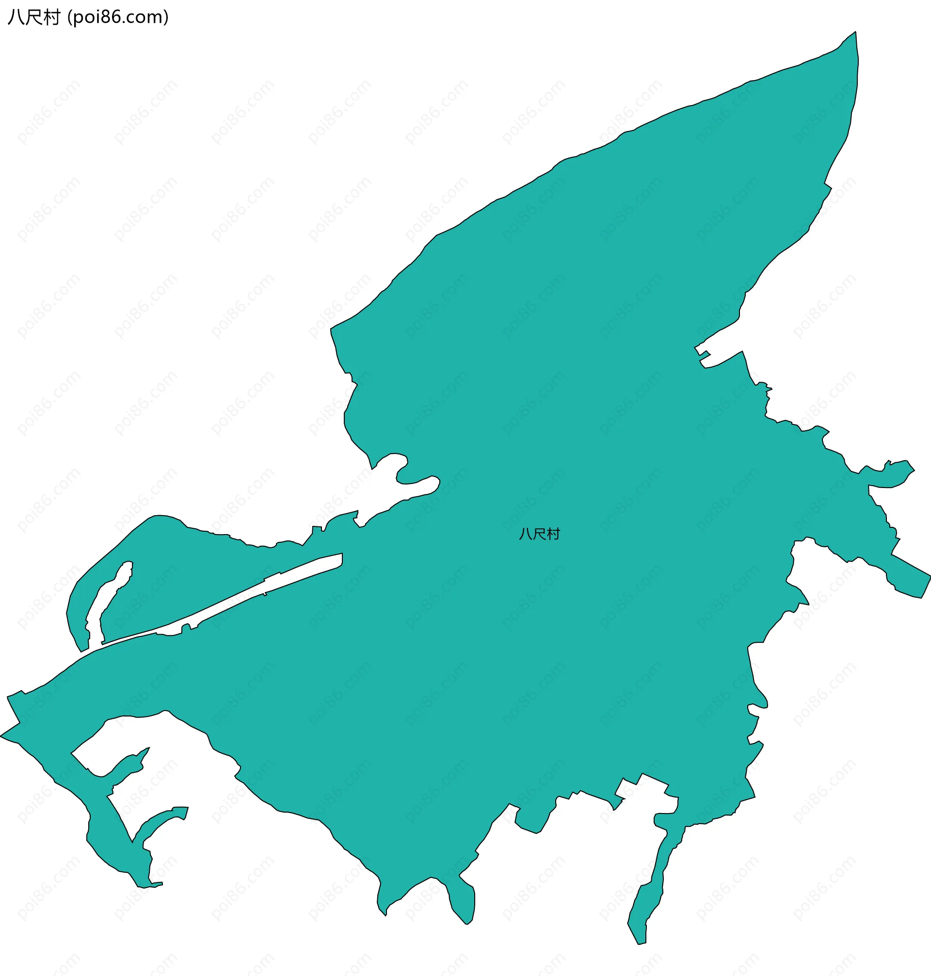 八尺村边界地图