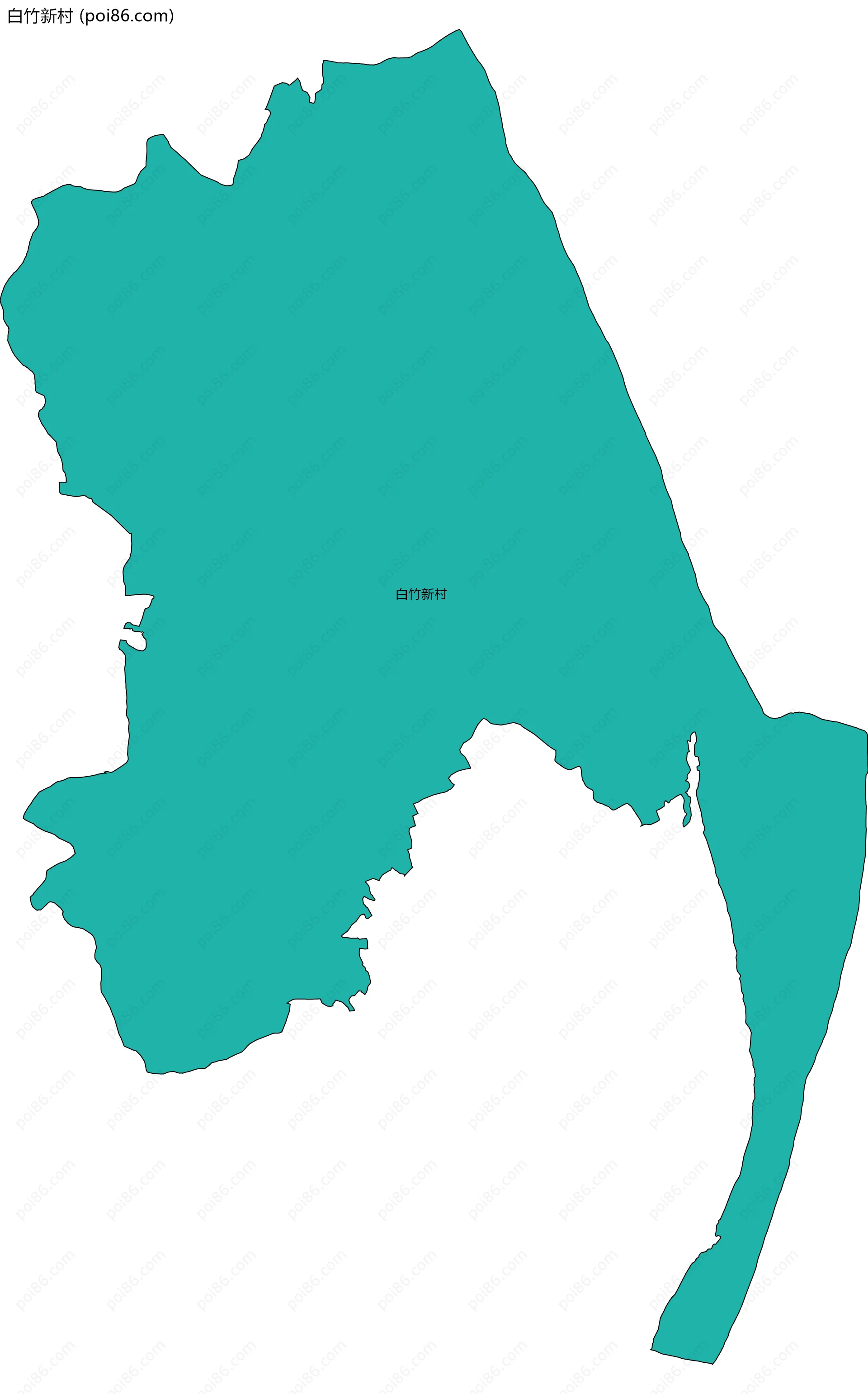 白竹新村边界地图