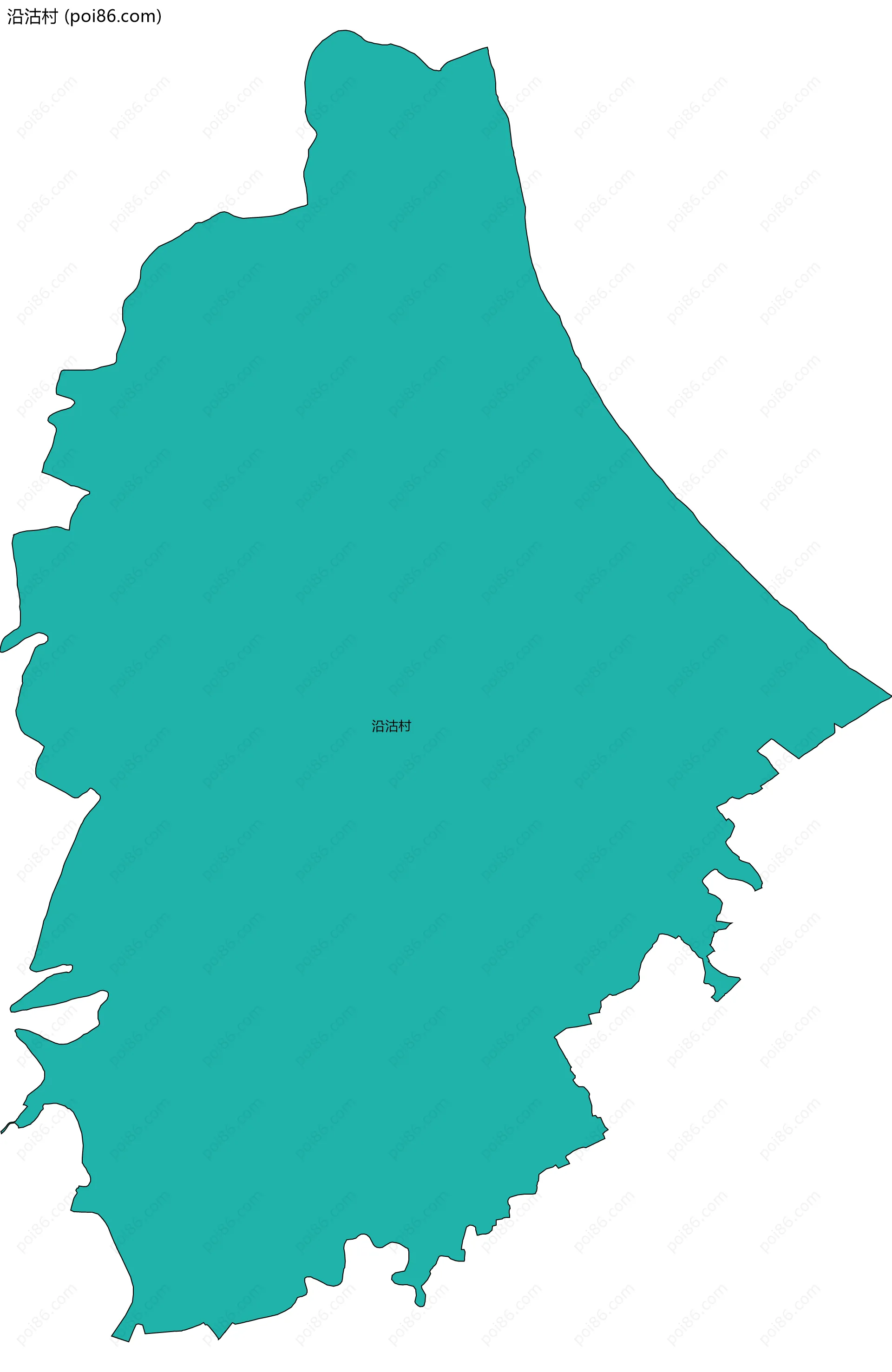 沿沽村边界地图