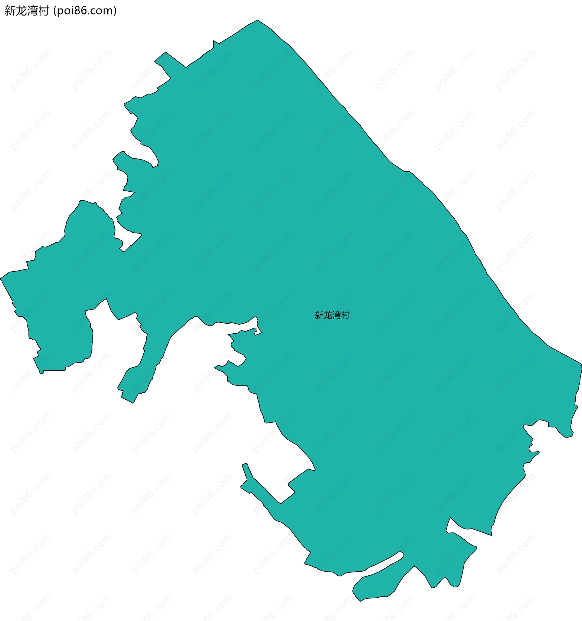 新龙湾村边界地图
