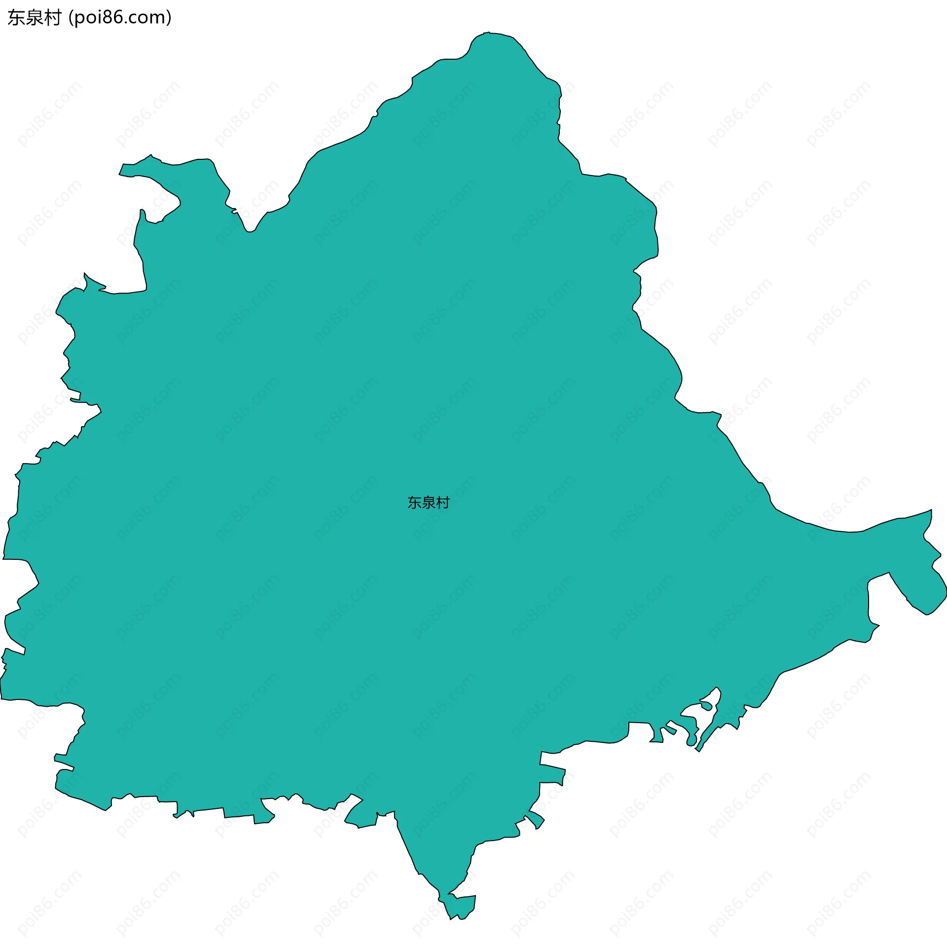 东泉村边界地图