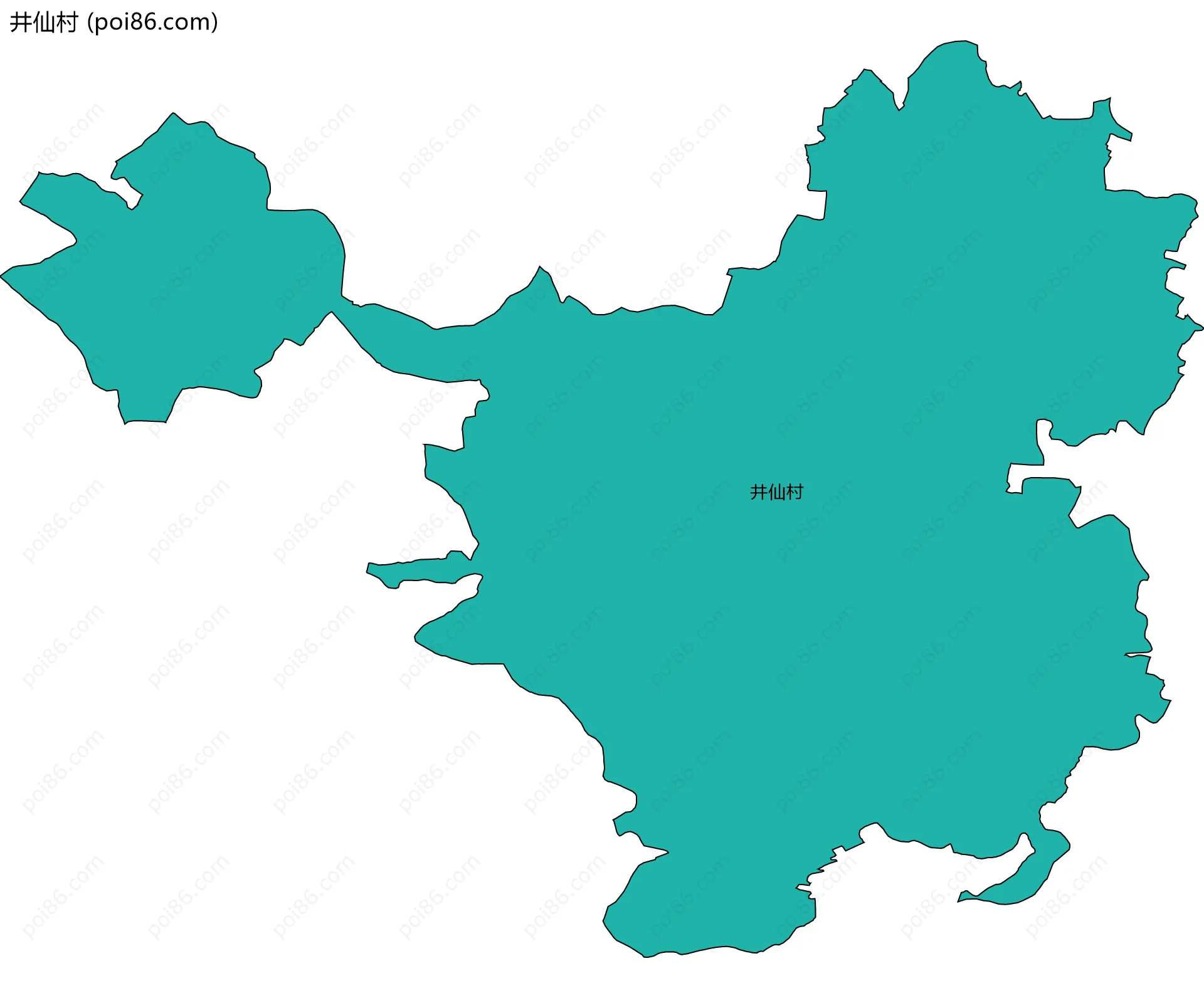 井仙村边界地图