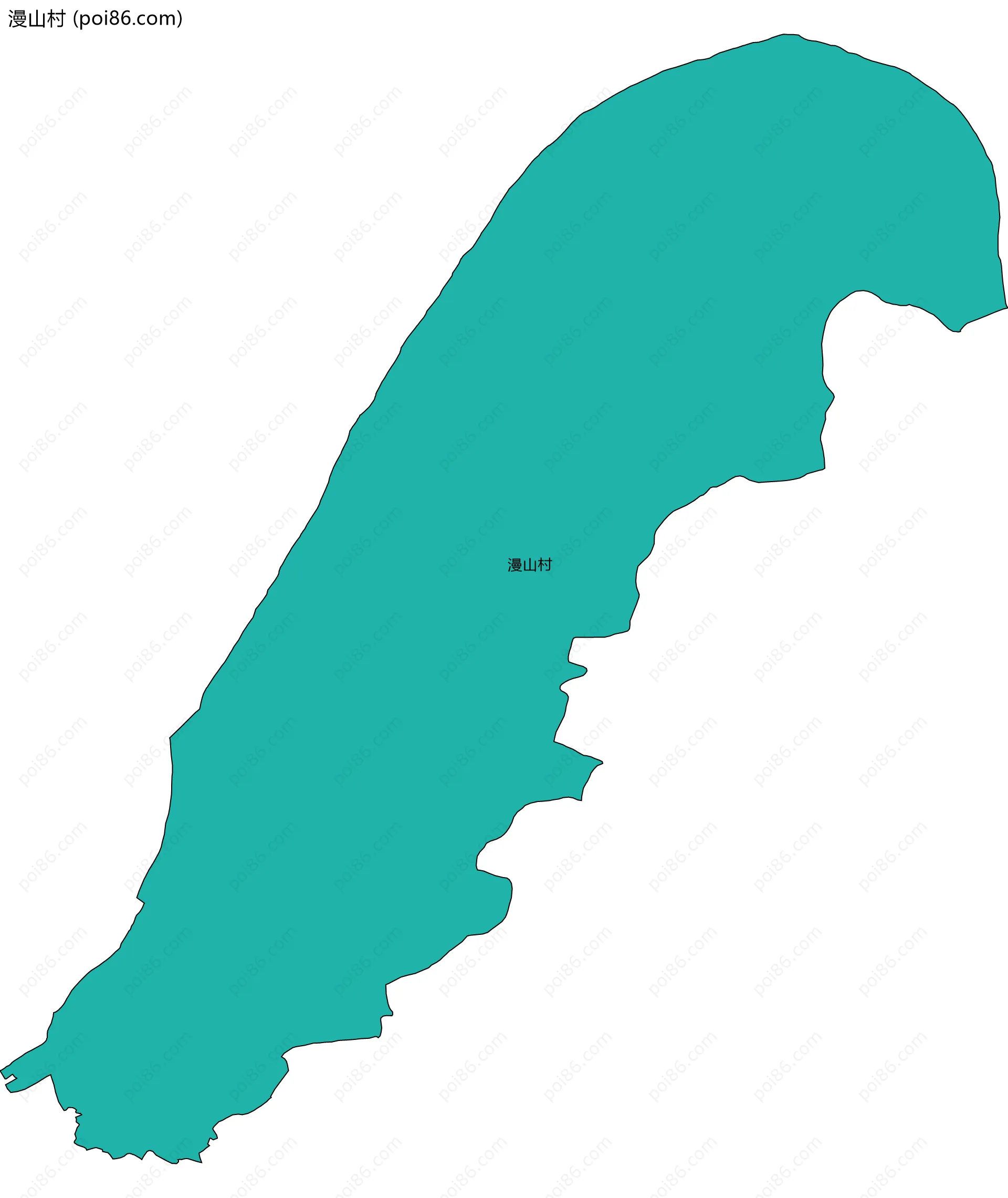 漫山村边界地图