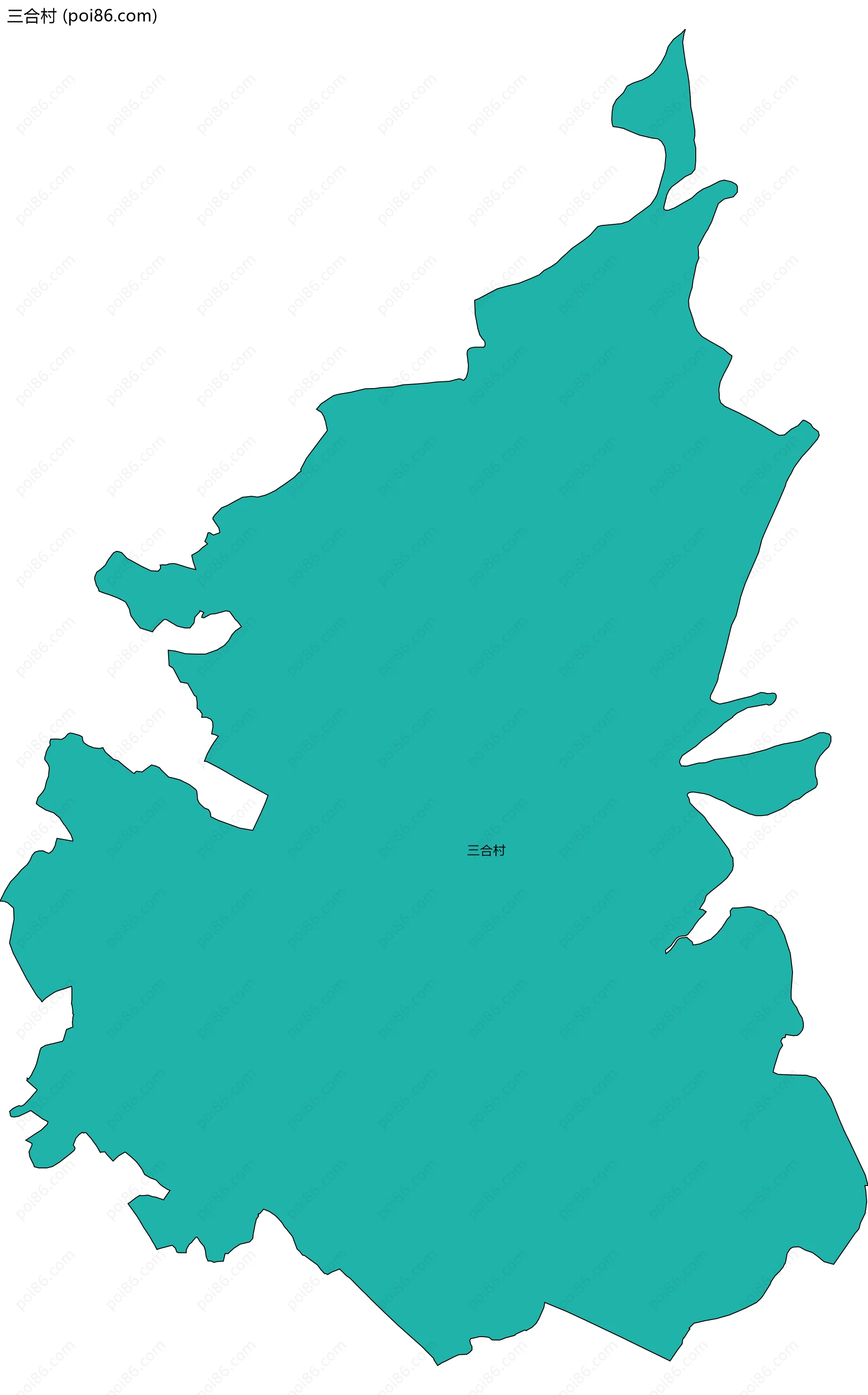 三合村边界地图