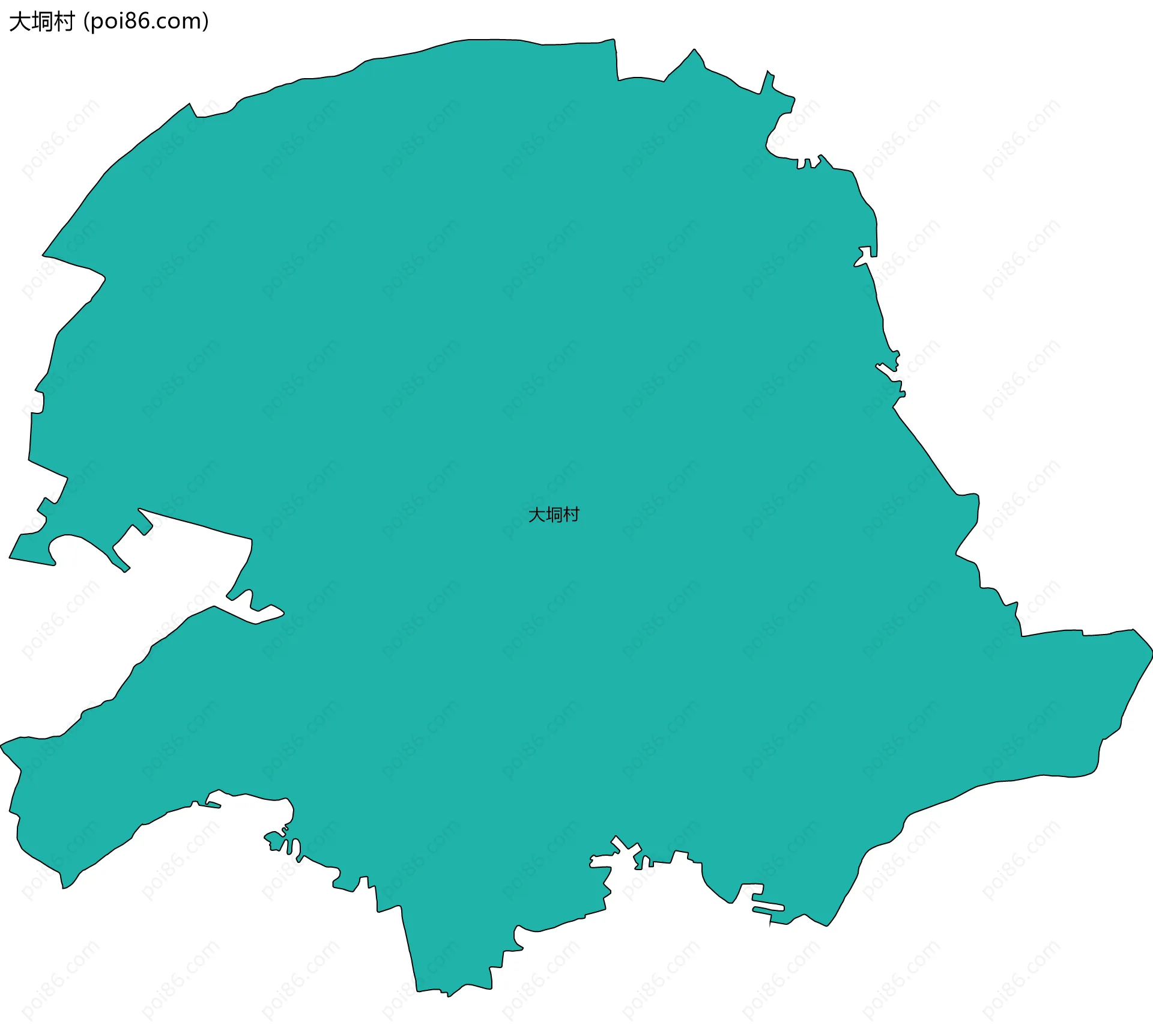 大垌村边界地图