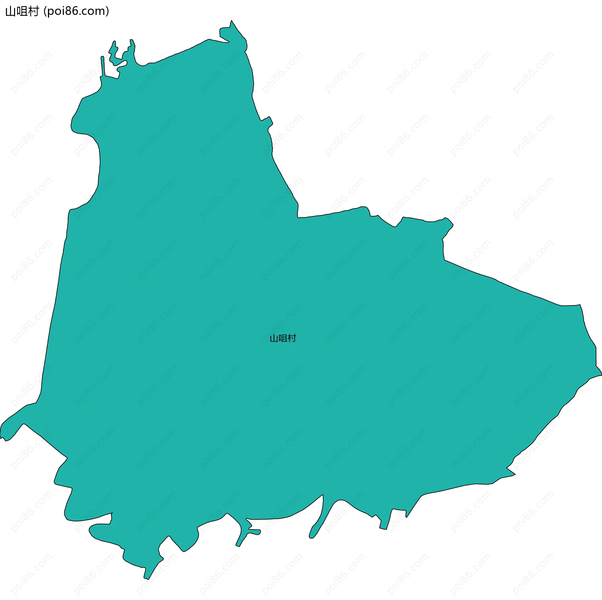 山咀村边界地图