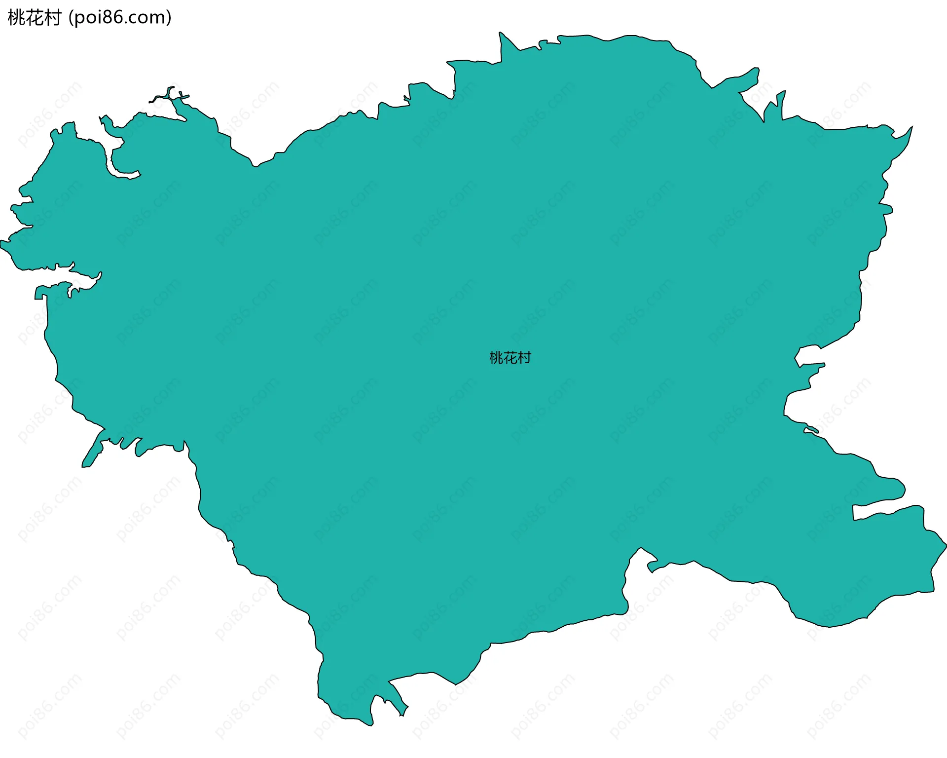 桃花村边界地图
