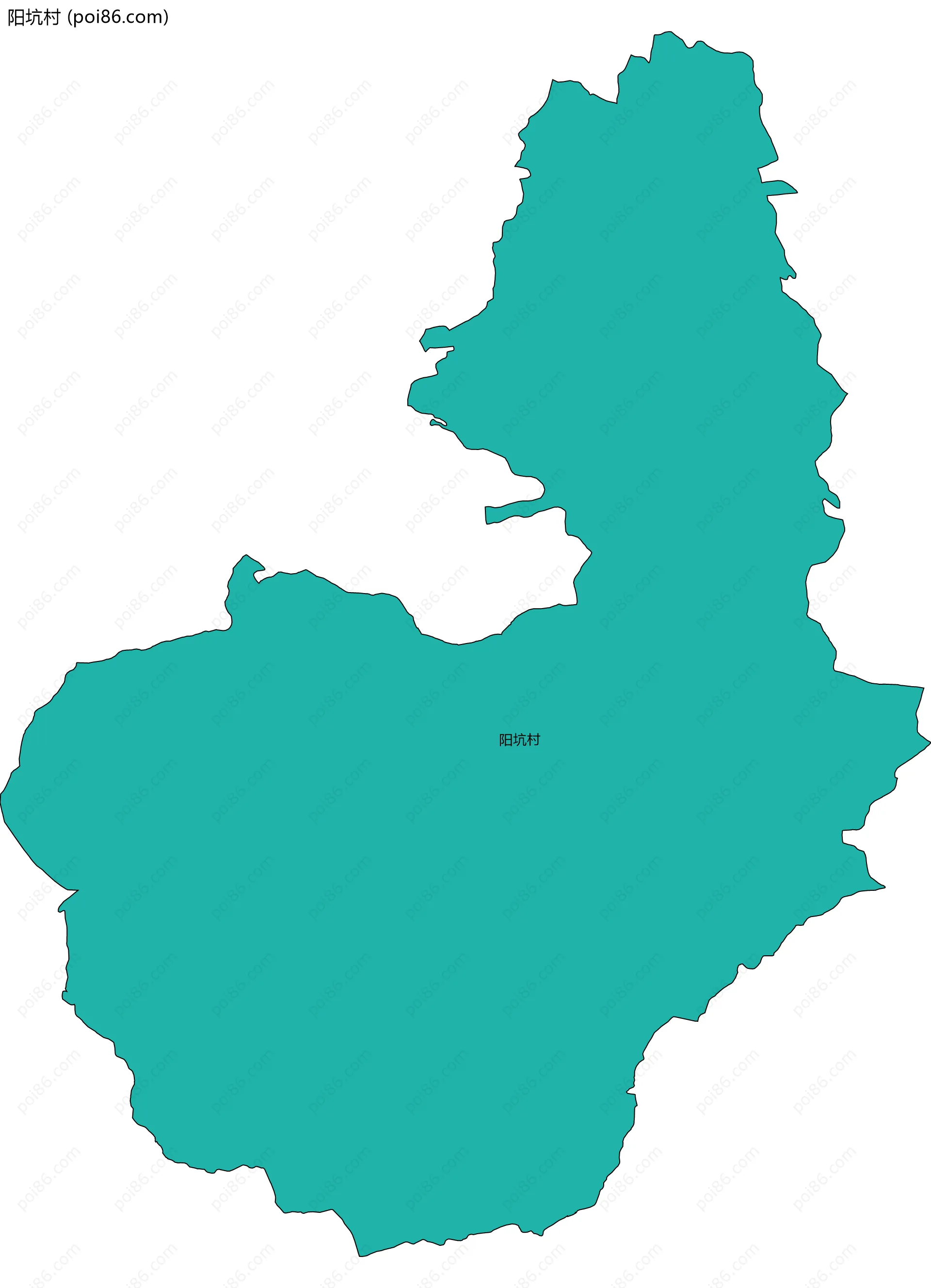 阳坑村边界地图