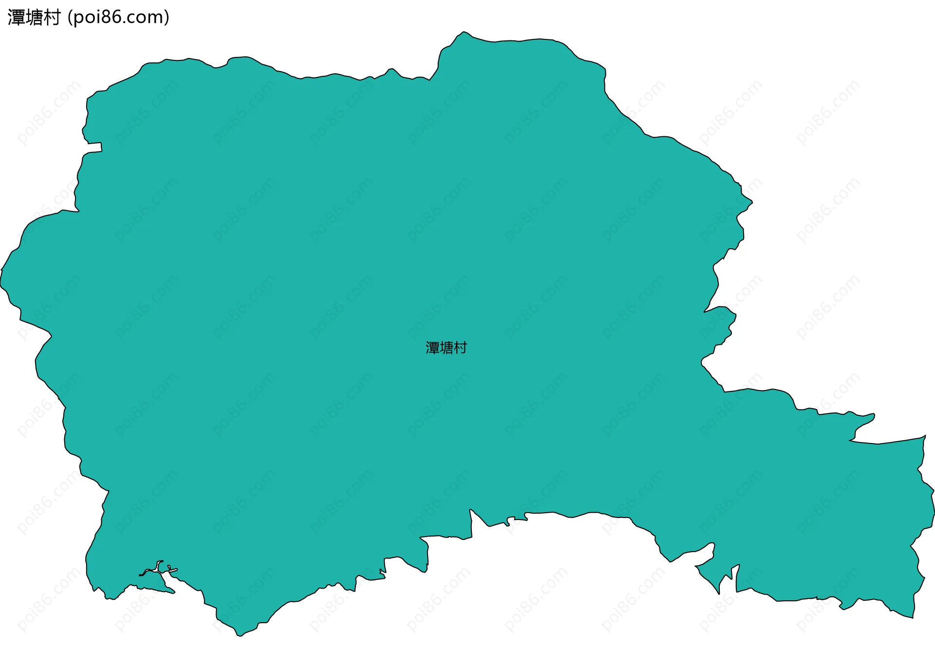 潭塘村边界地图