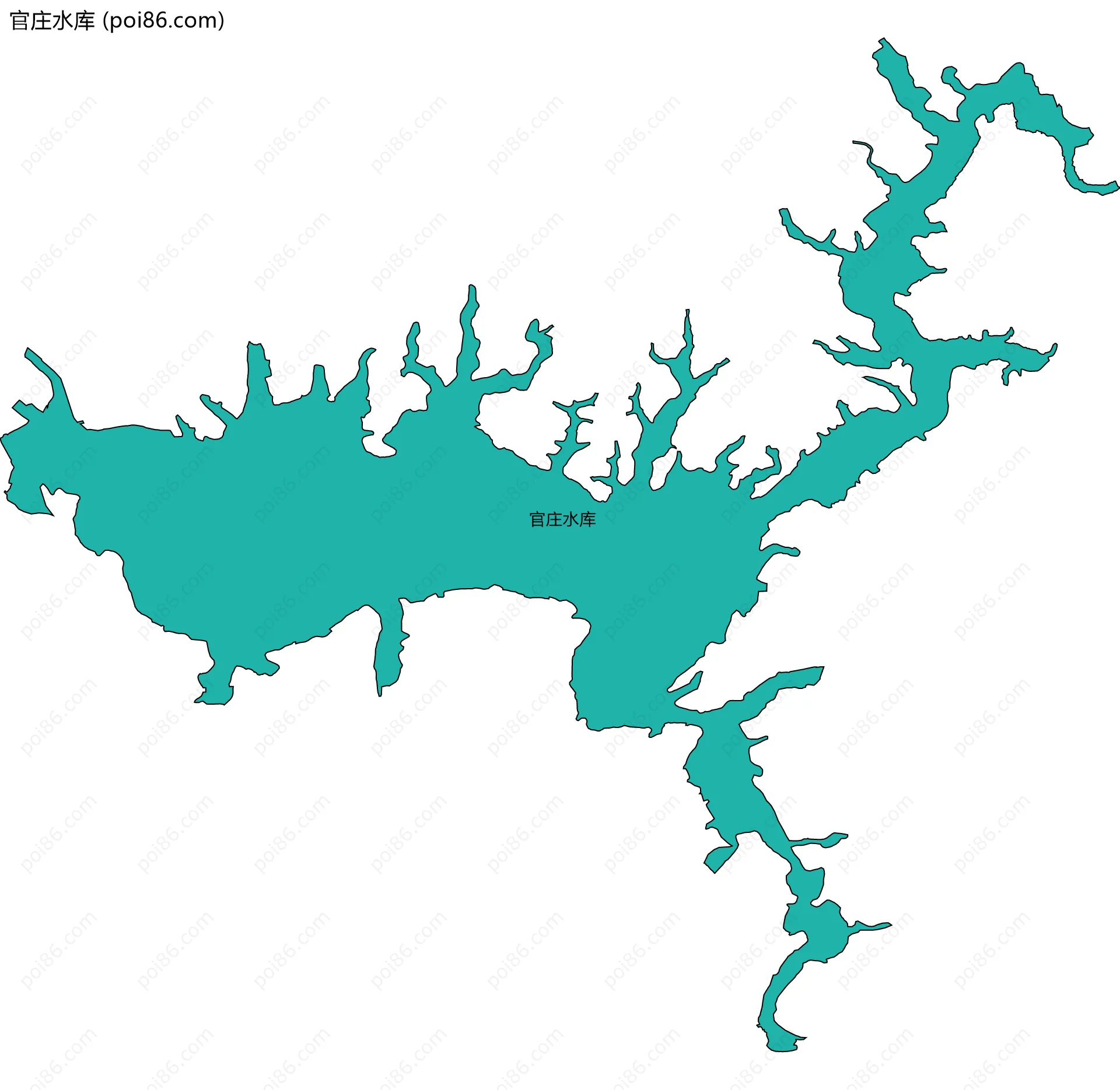 官庄水库边界地图