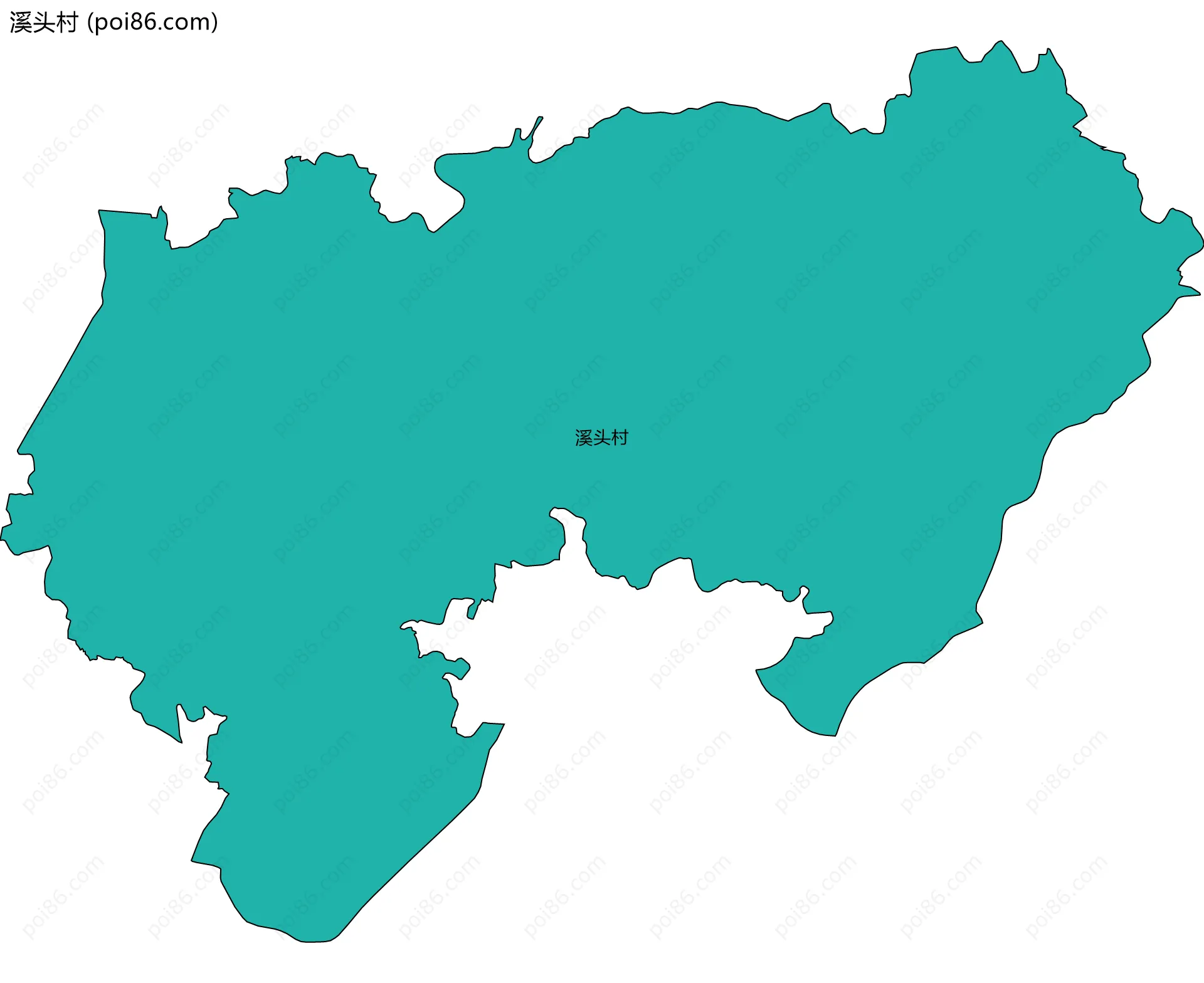 溪头村边界地图