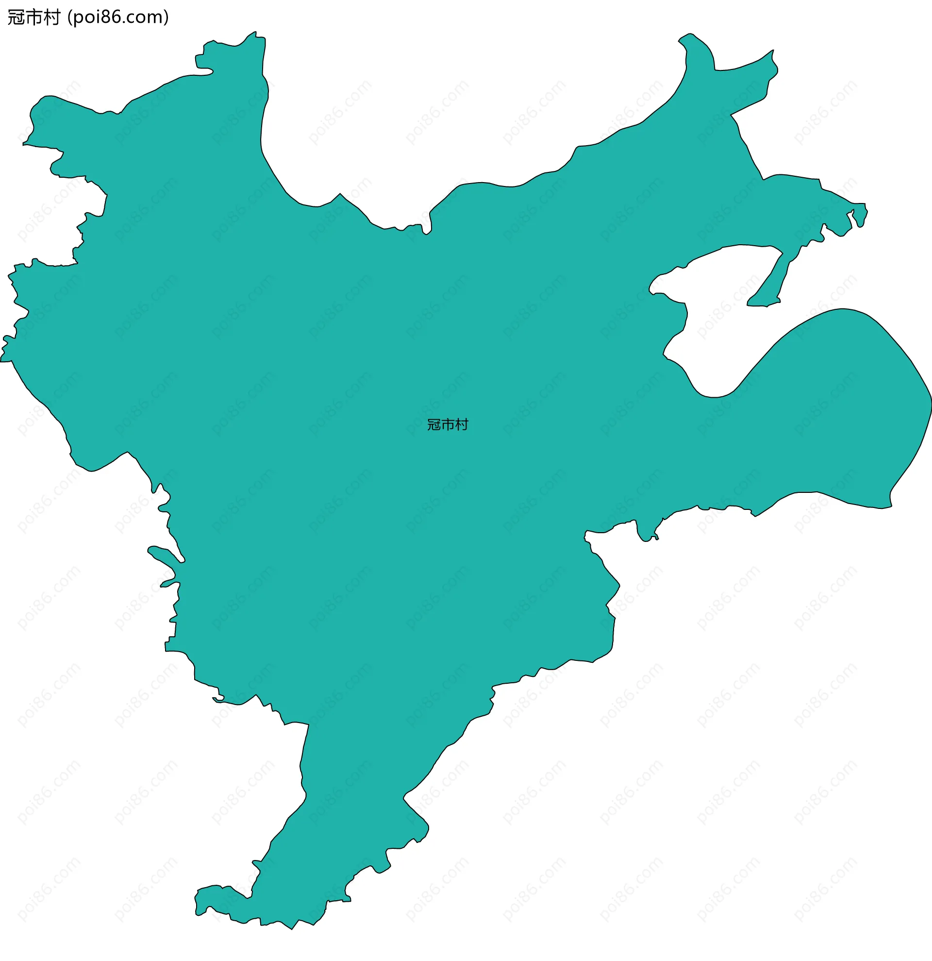 冠市村边界地图