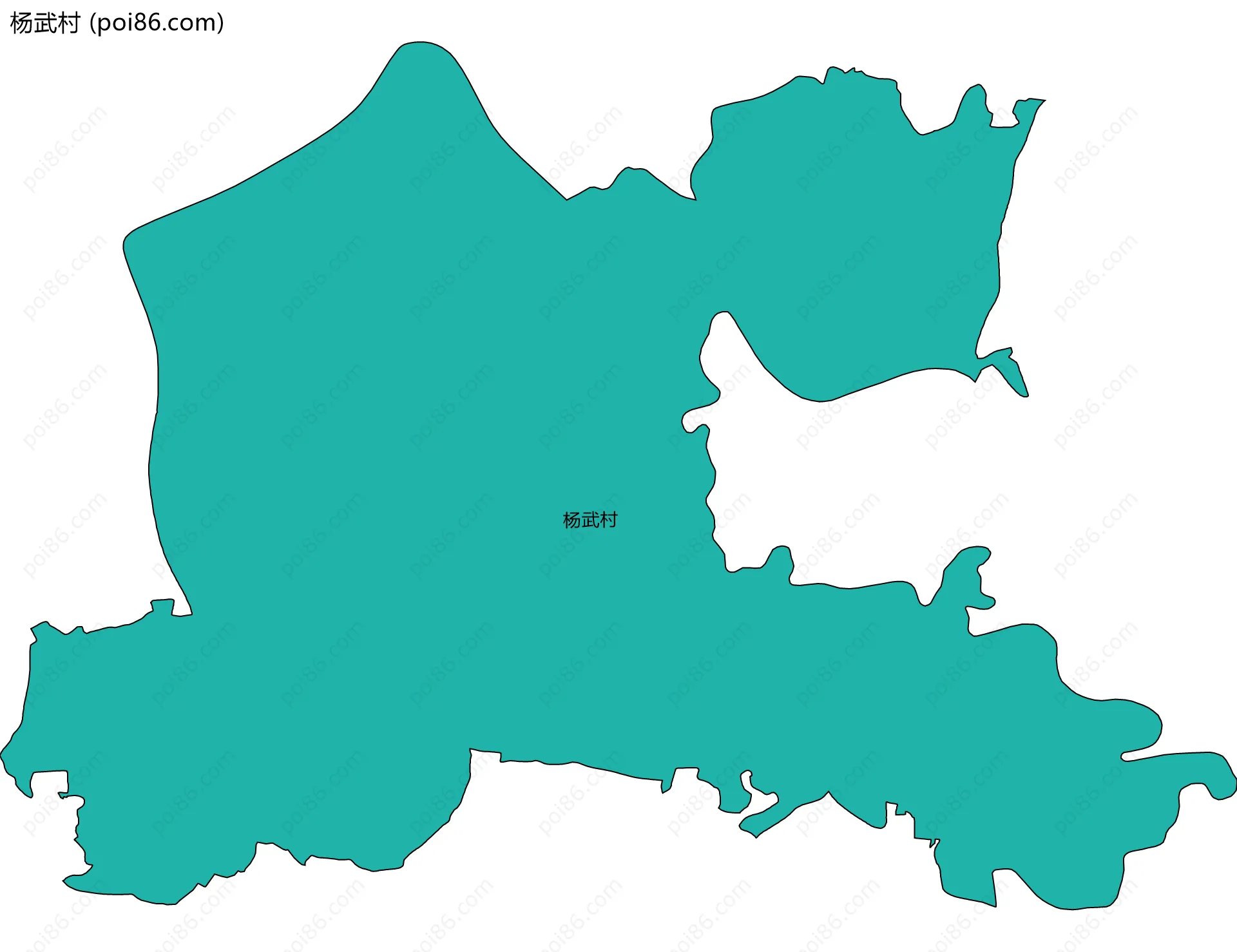 杨武村边界地图