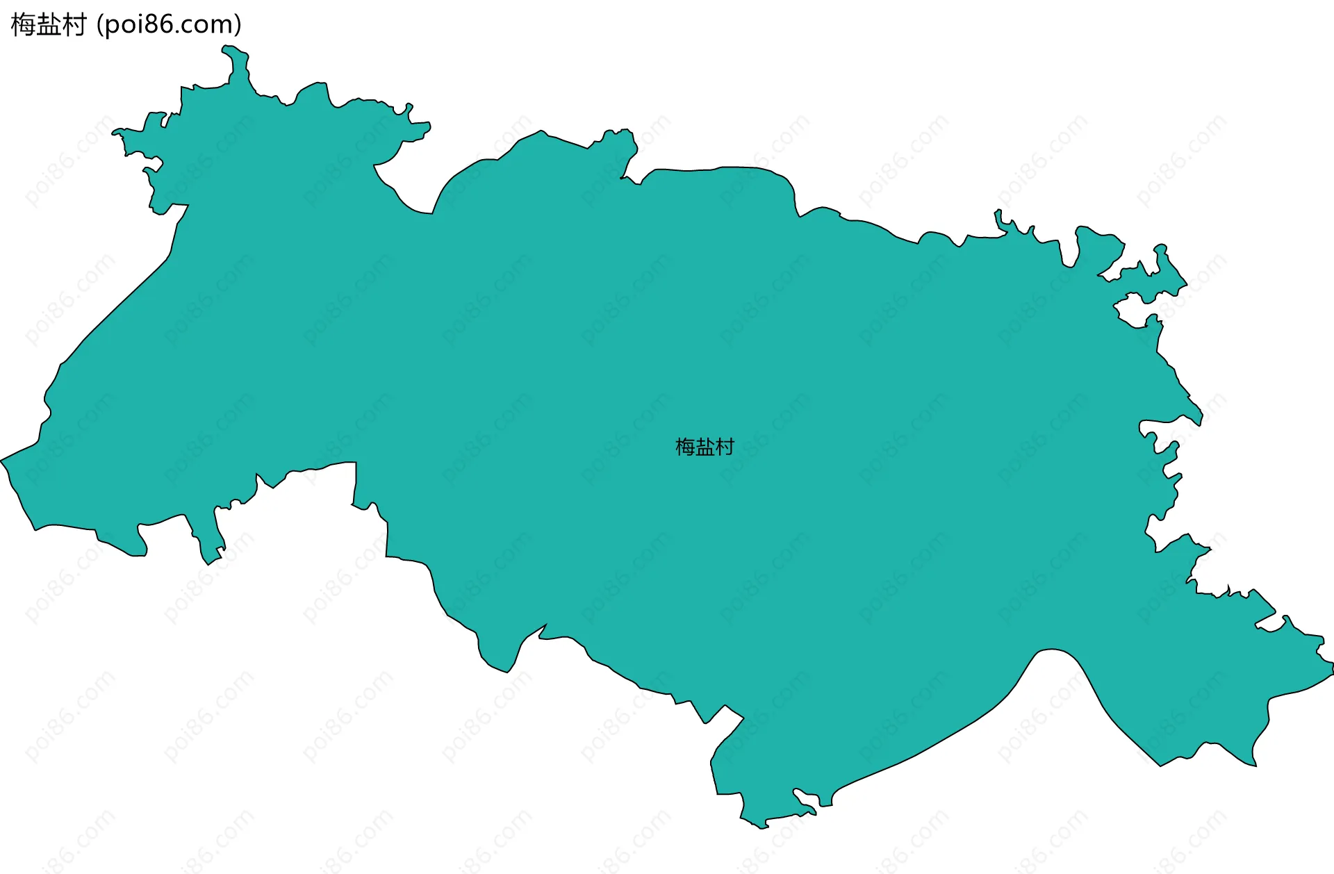 梅盐村边界地图