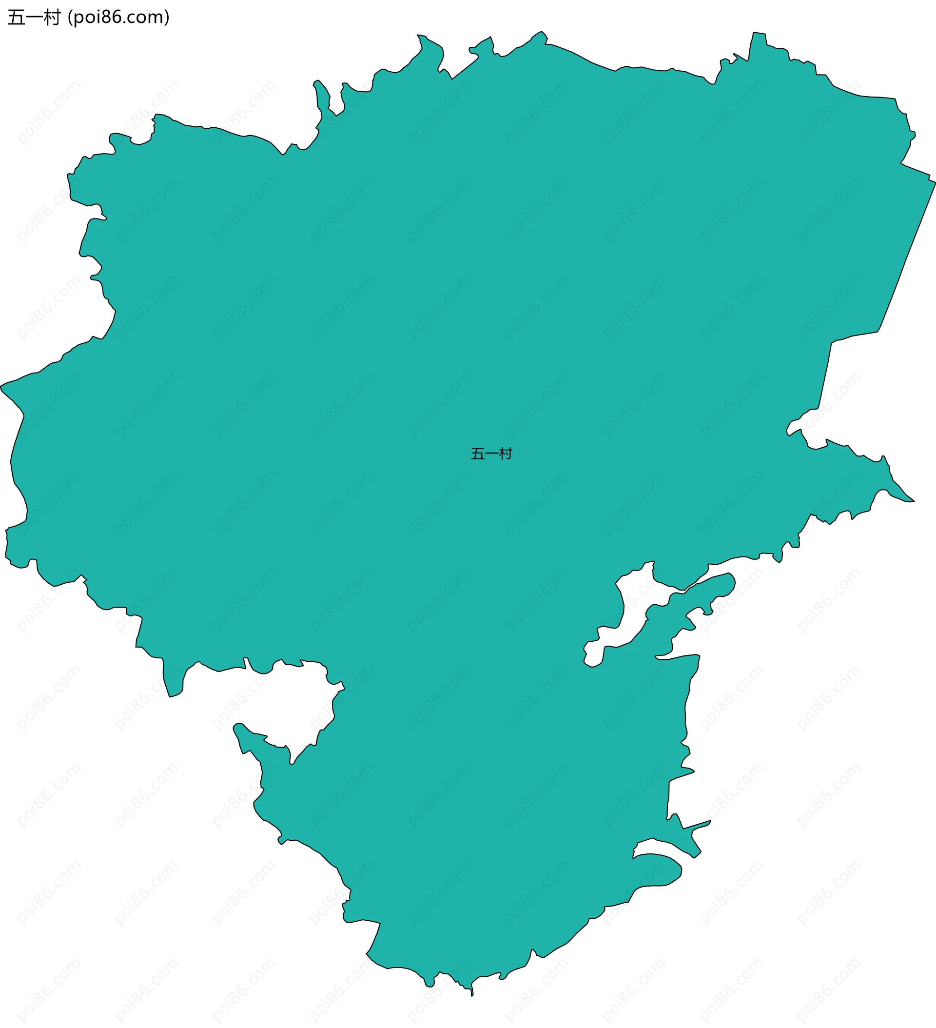 五一村边界地图