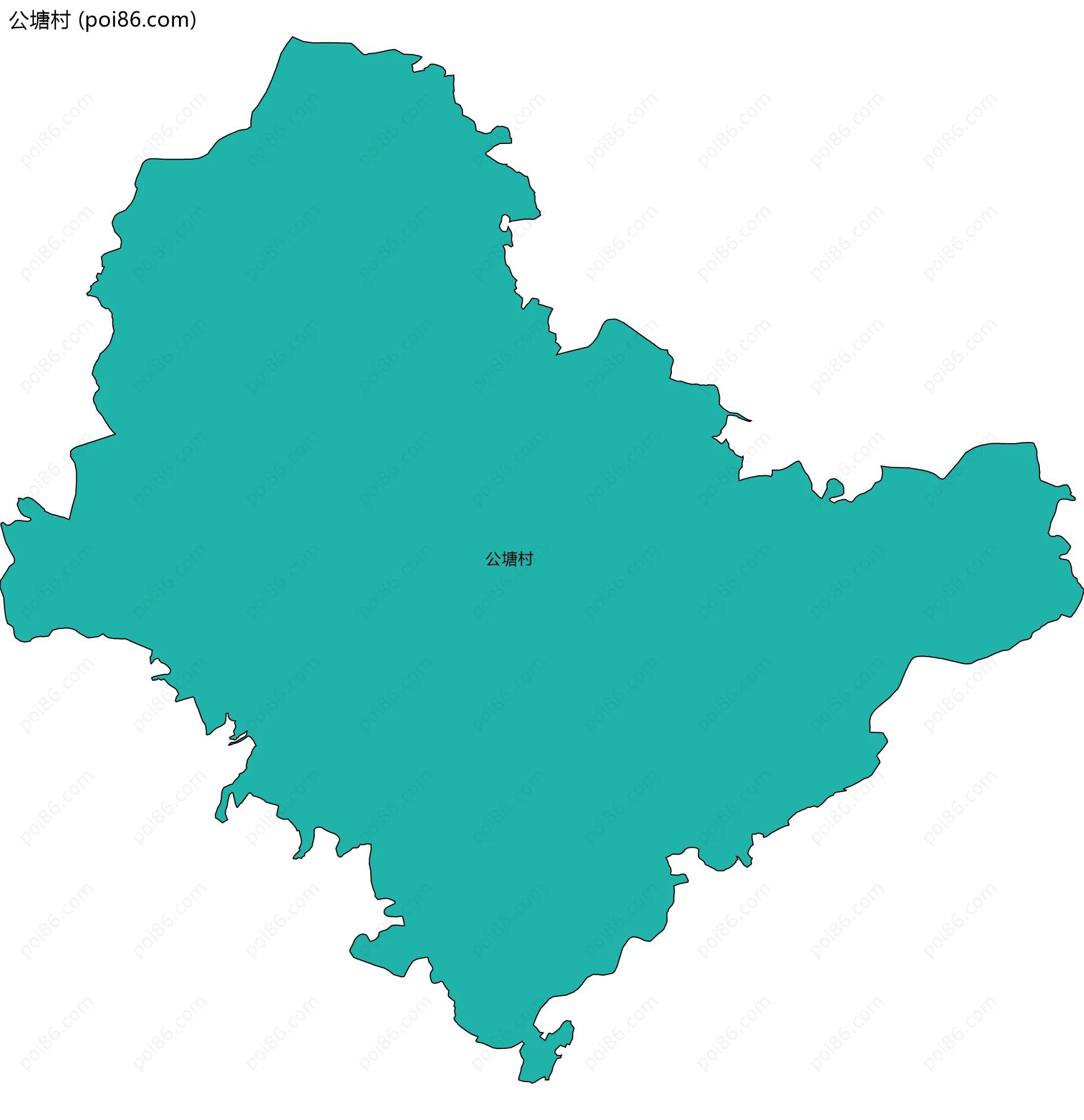 公塘村边界地图