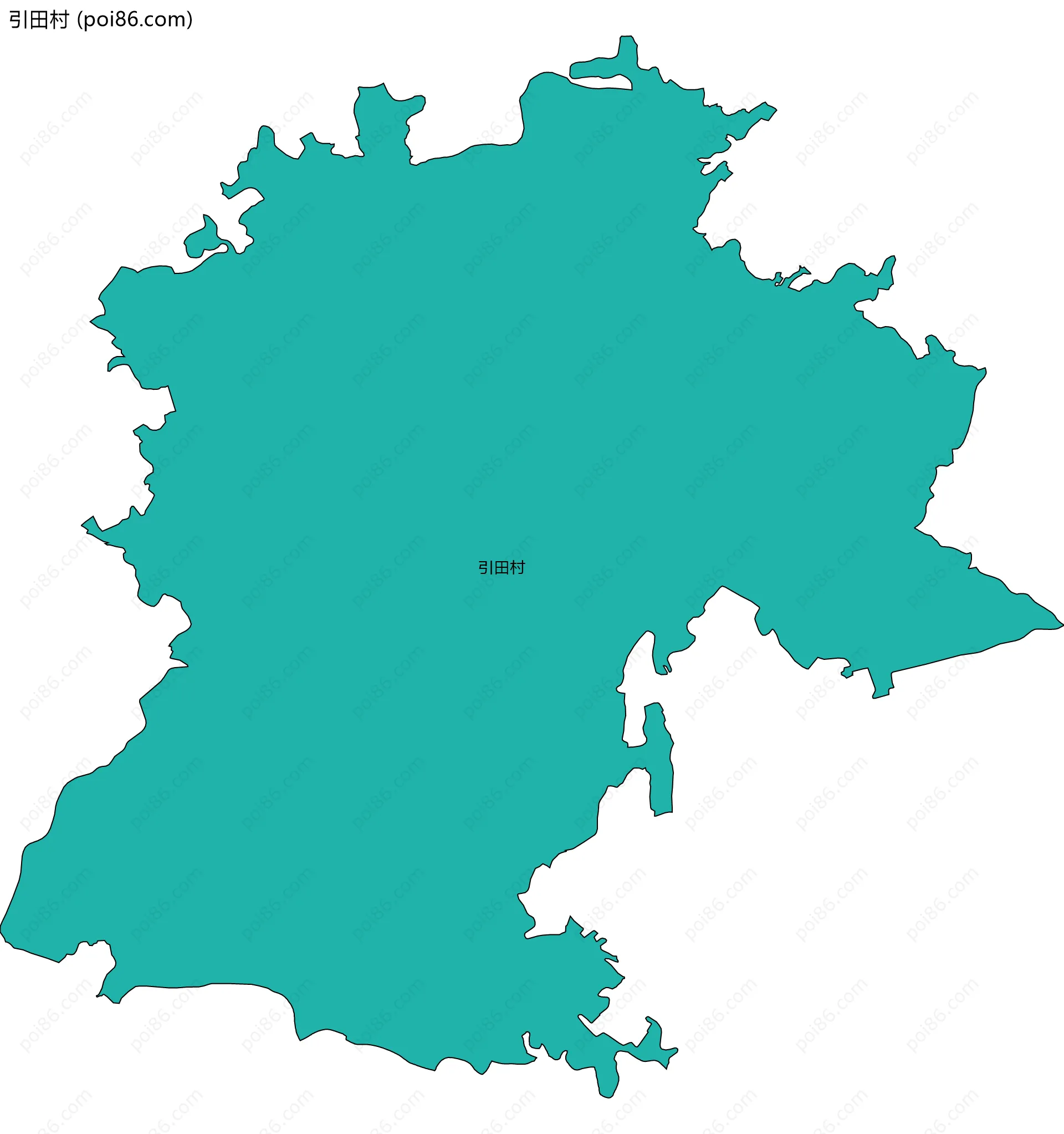 引田村边界地图