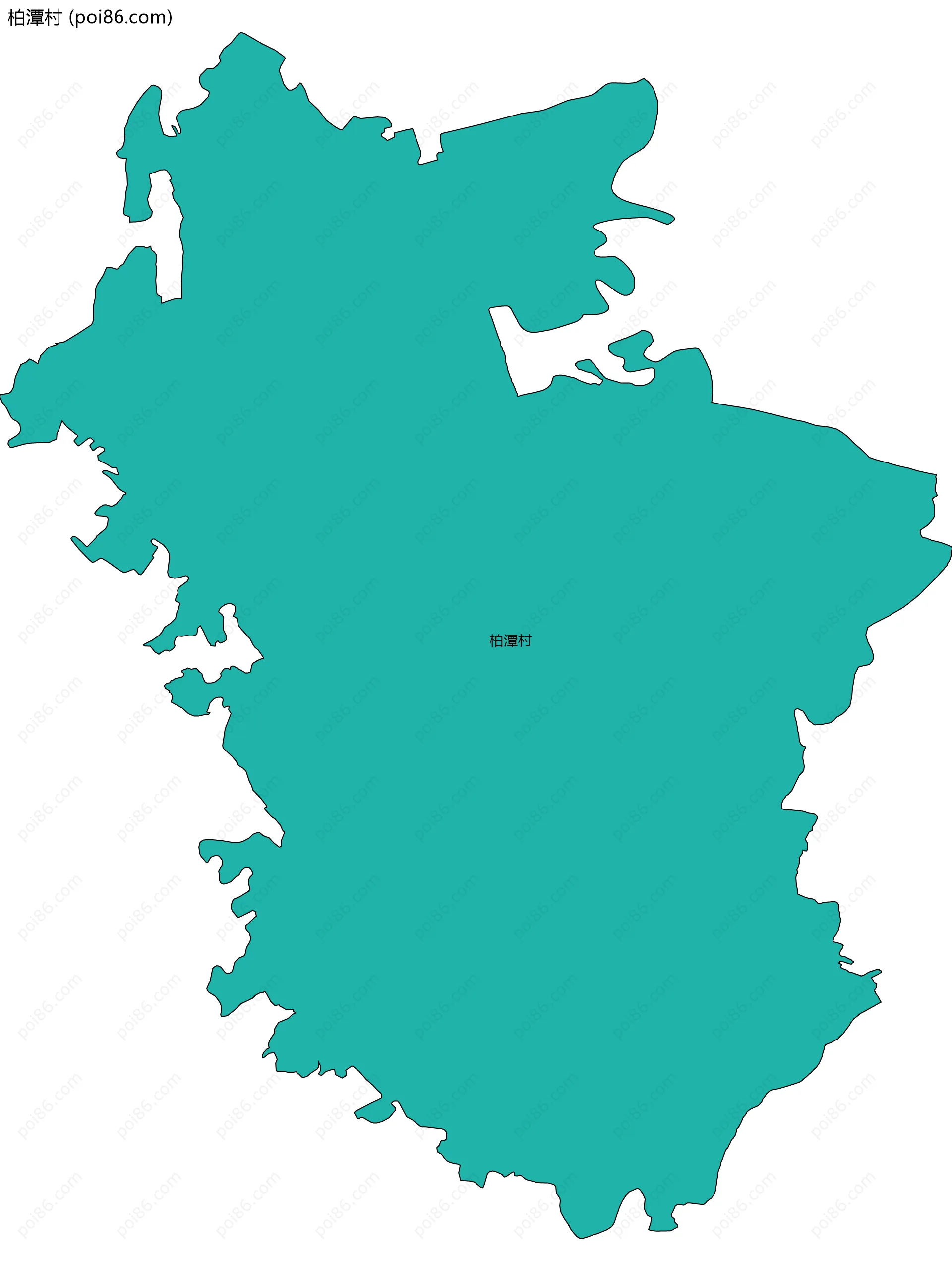 柏潭村边界地图