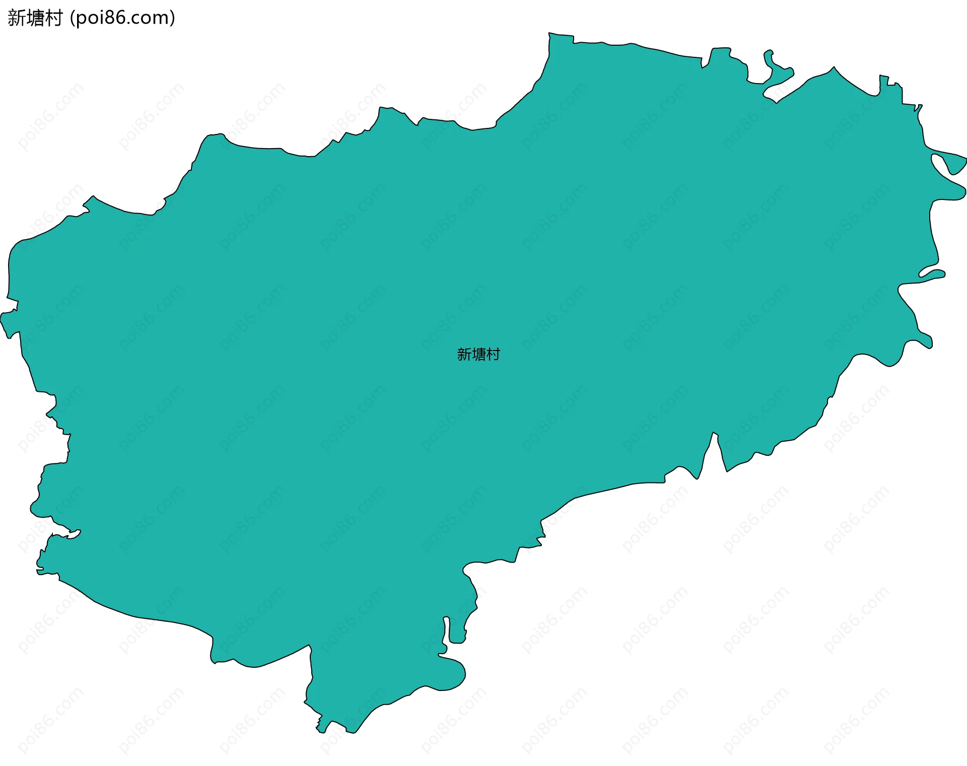 新塘村边界地图