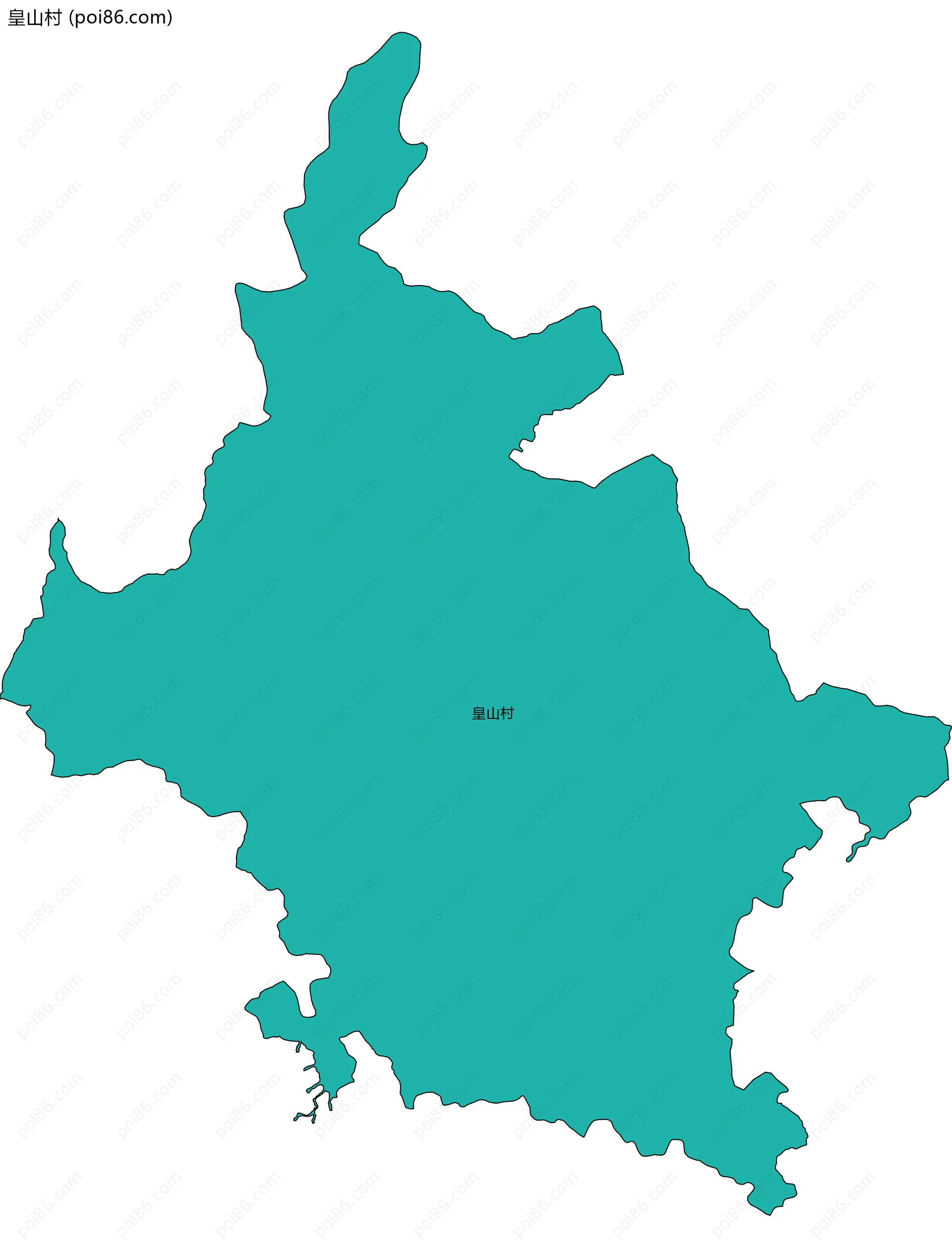皇山村边界地图