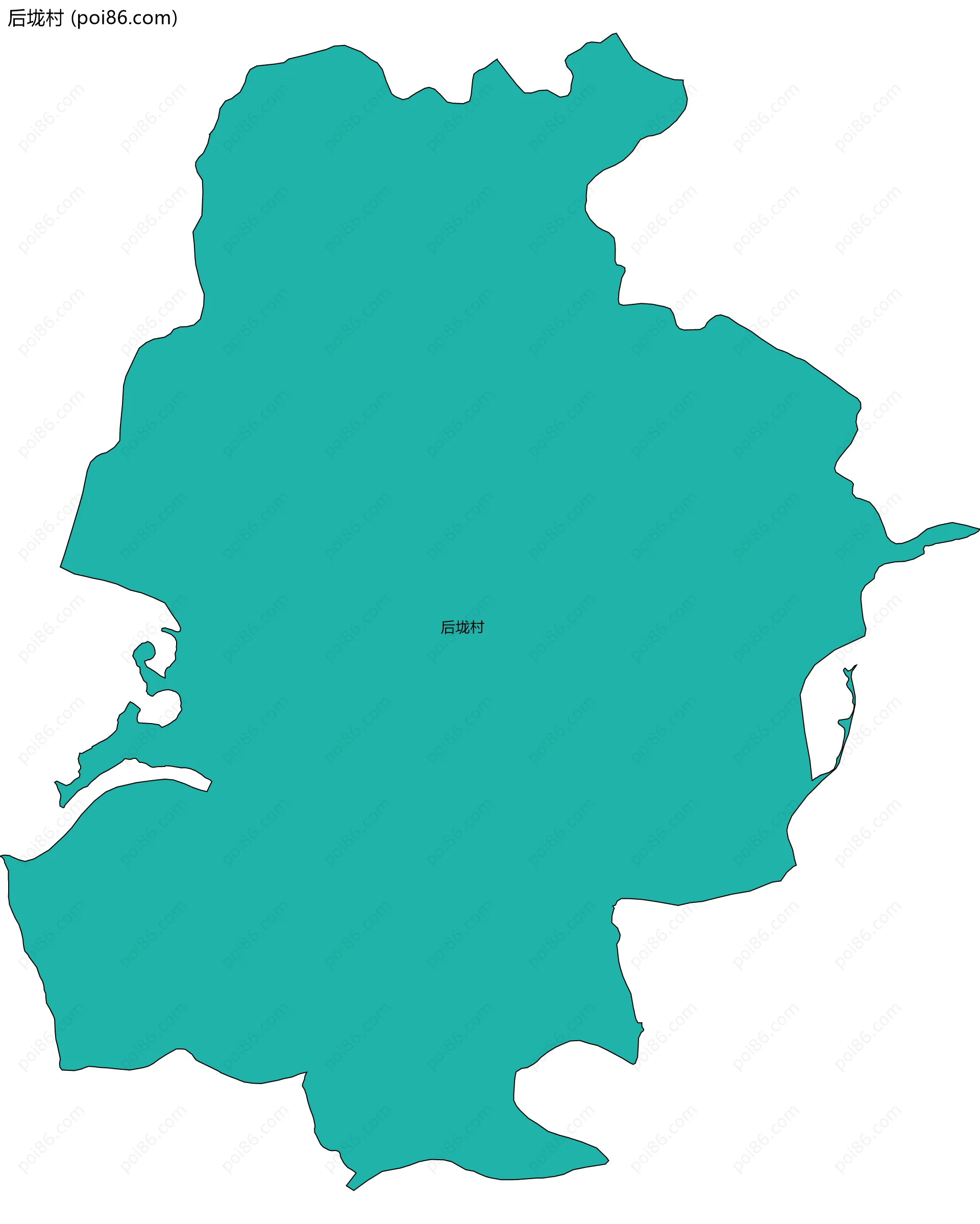 后垅村边界地图