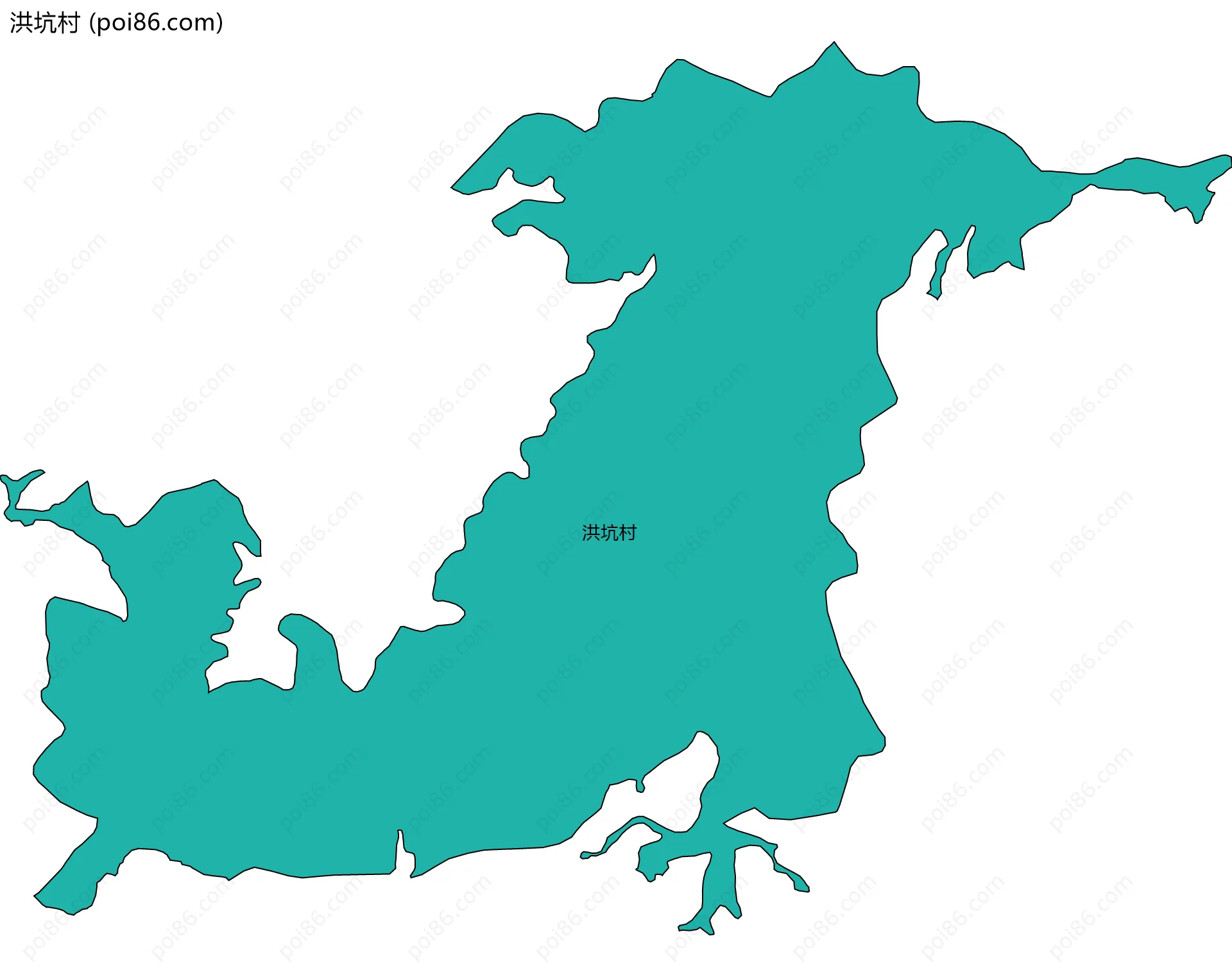 洪坑村边界地图