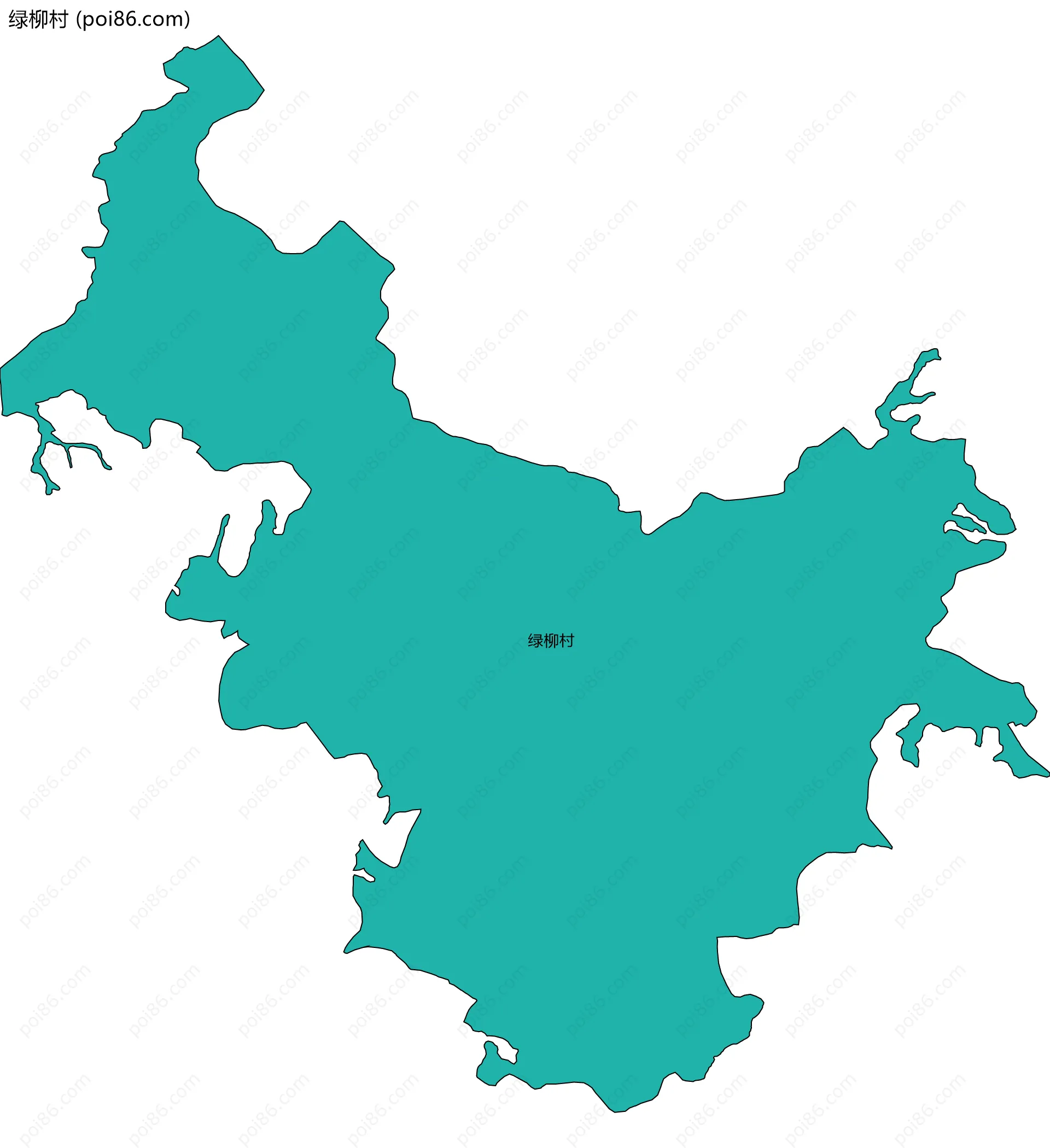 绿柳村边界地图
