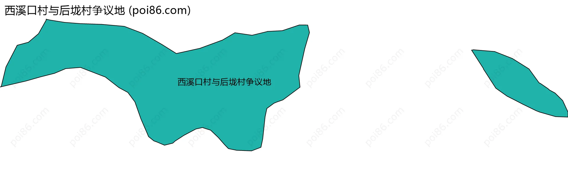 西溪口村与后垅村争议地边界地图
