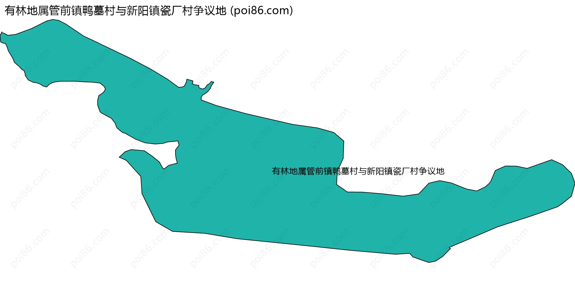 有林地属管前镇鸭墓村与新阳镇瓷厂村争议地边界地图