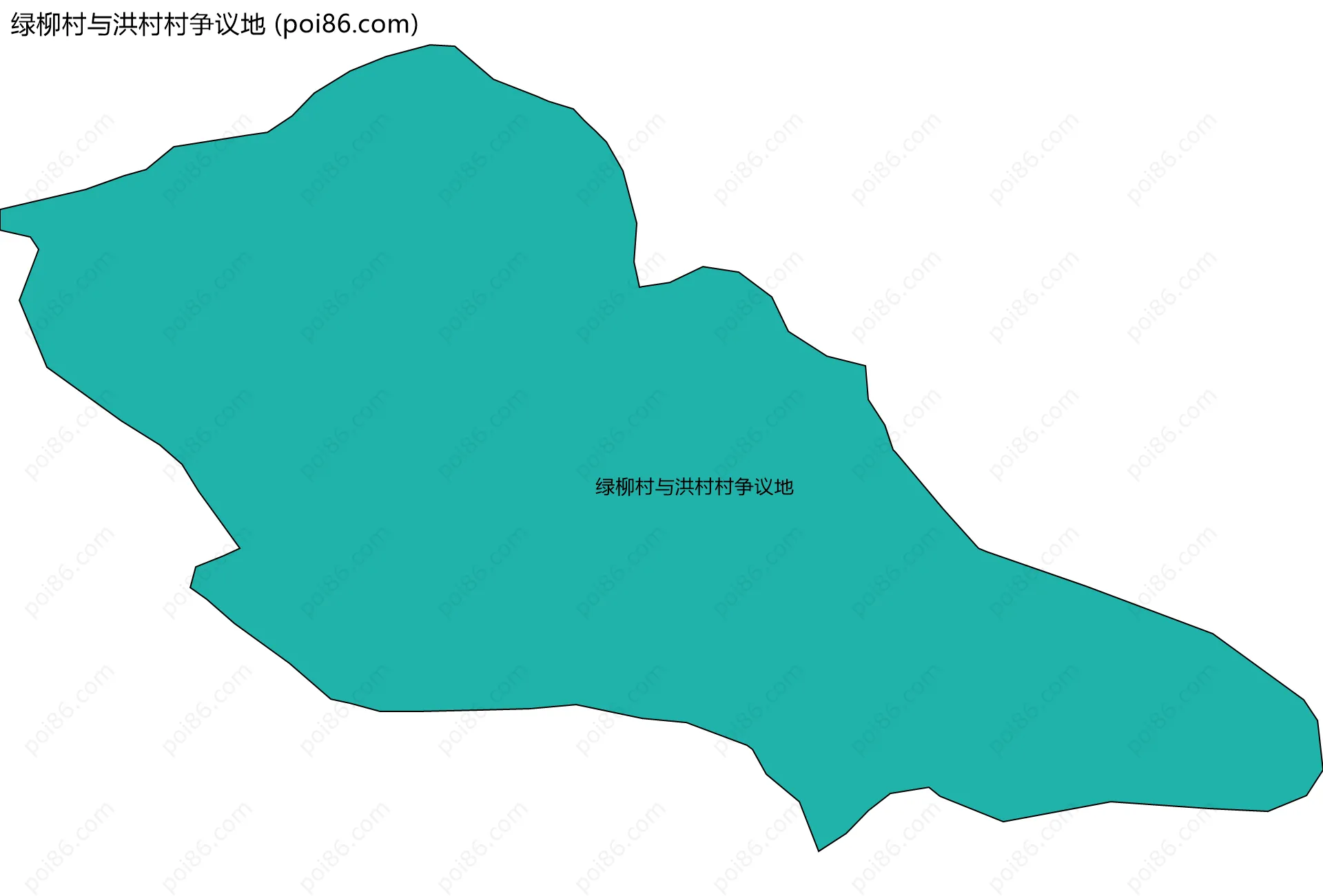 绿柳村与洪村村争议地边界地图