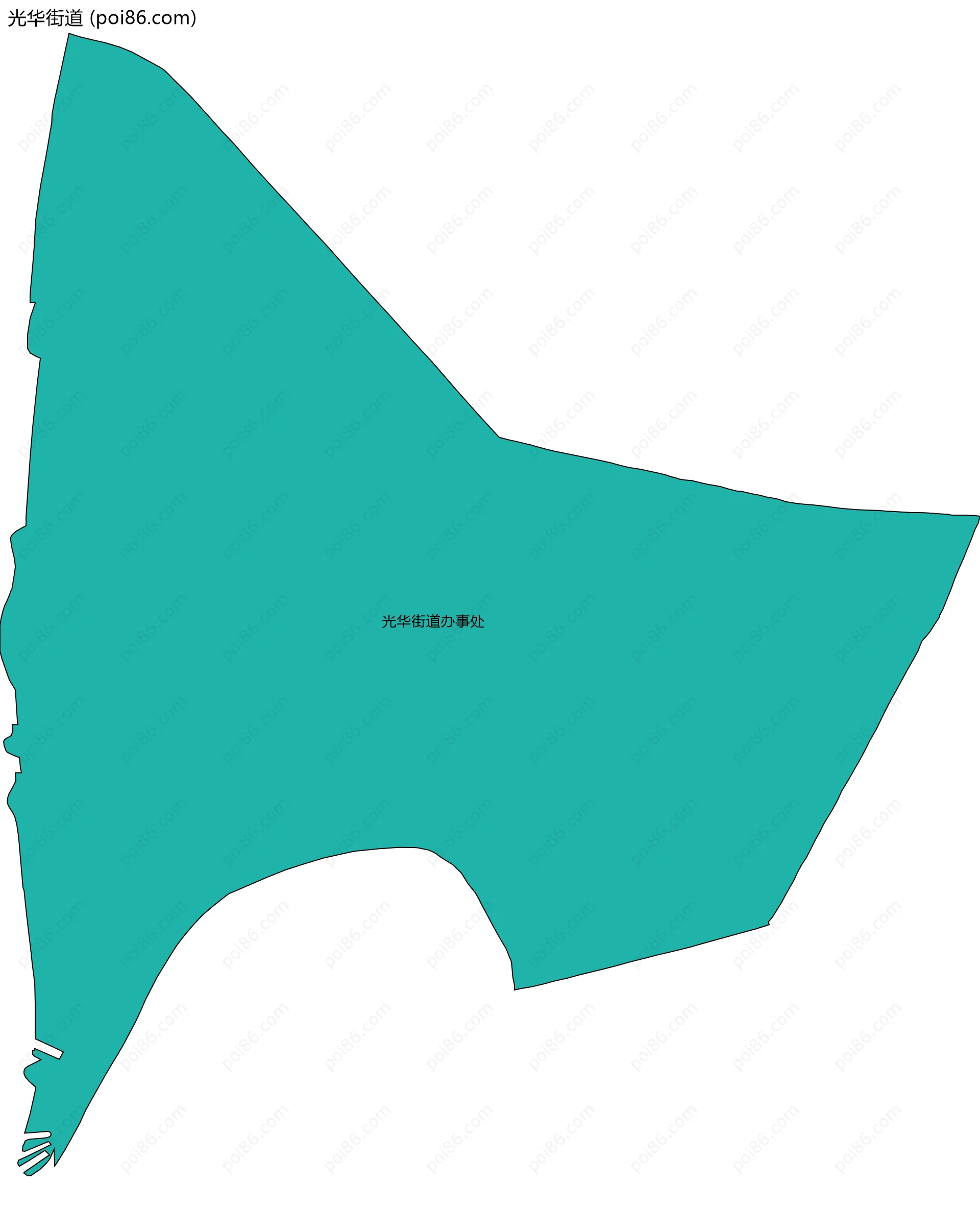 光华街道边界地图(五级行政区划)