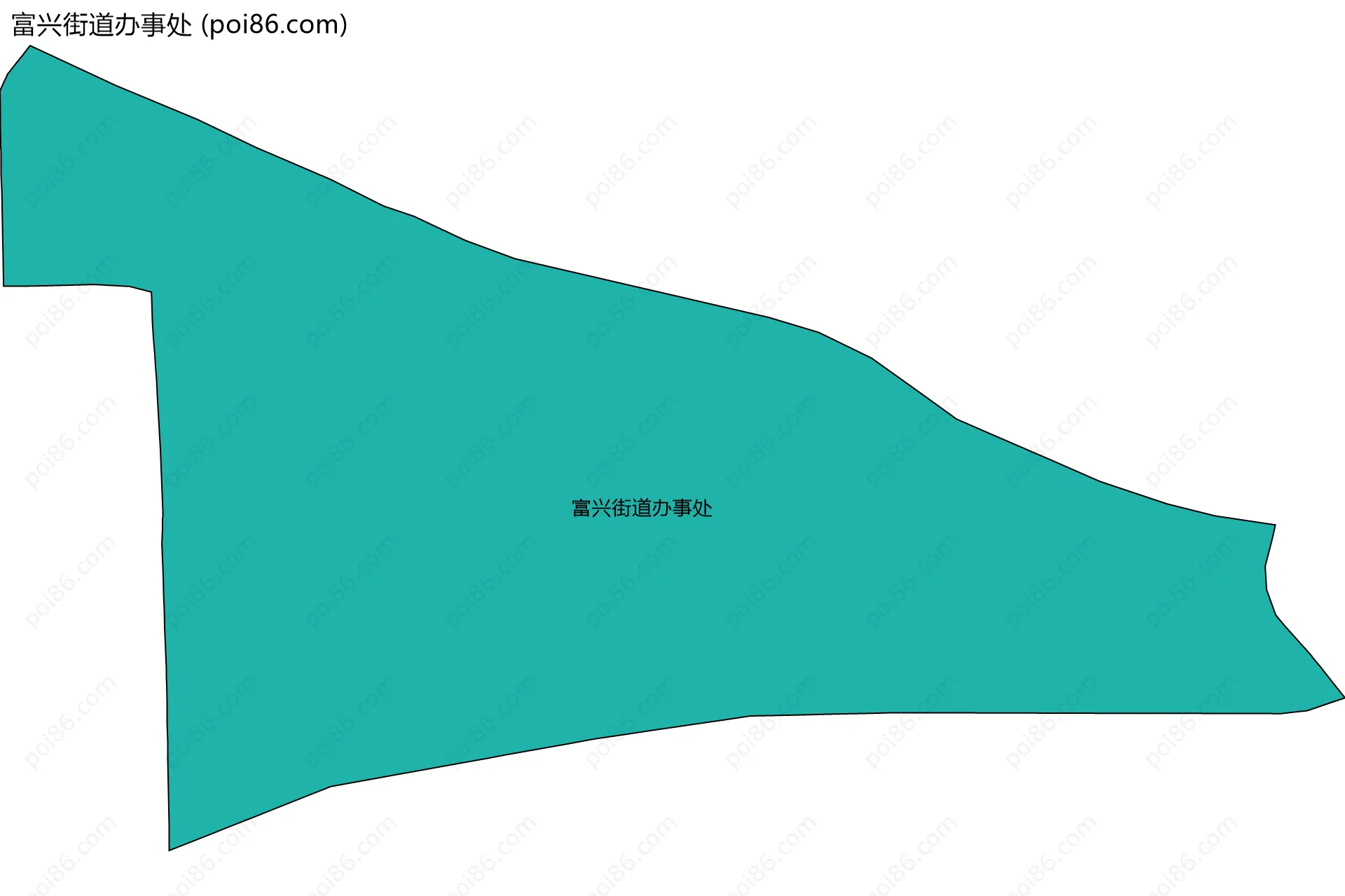 富兴街道办事处边界地图(五级行政区划)