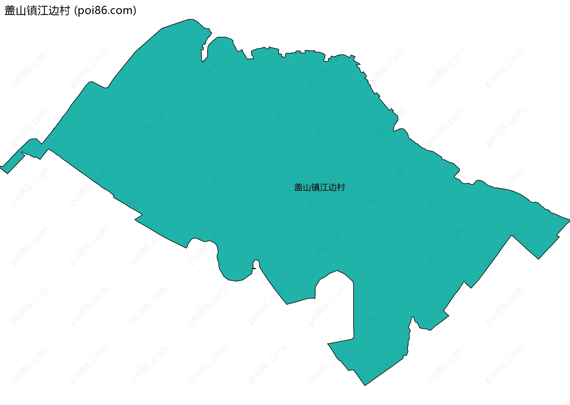 盖山镇江边村边界地图