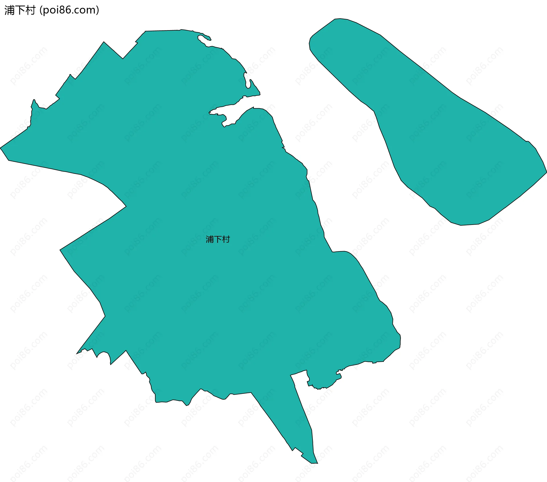 浦下村边界地图
