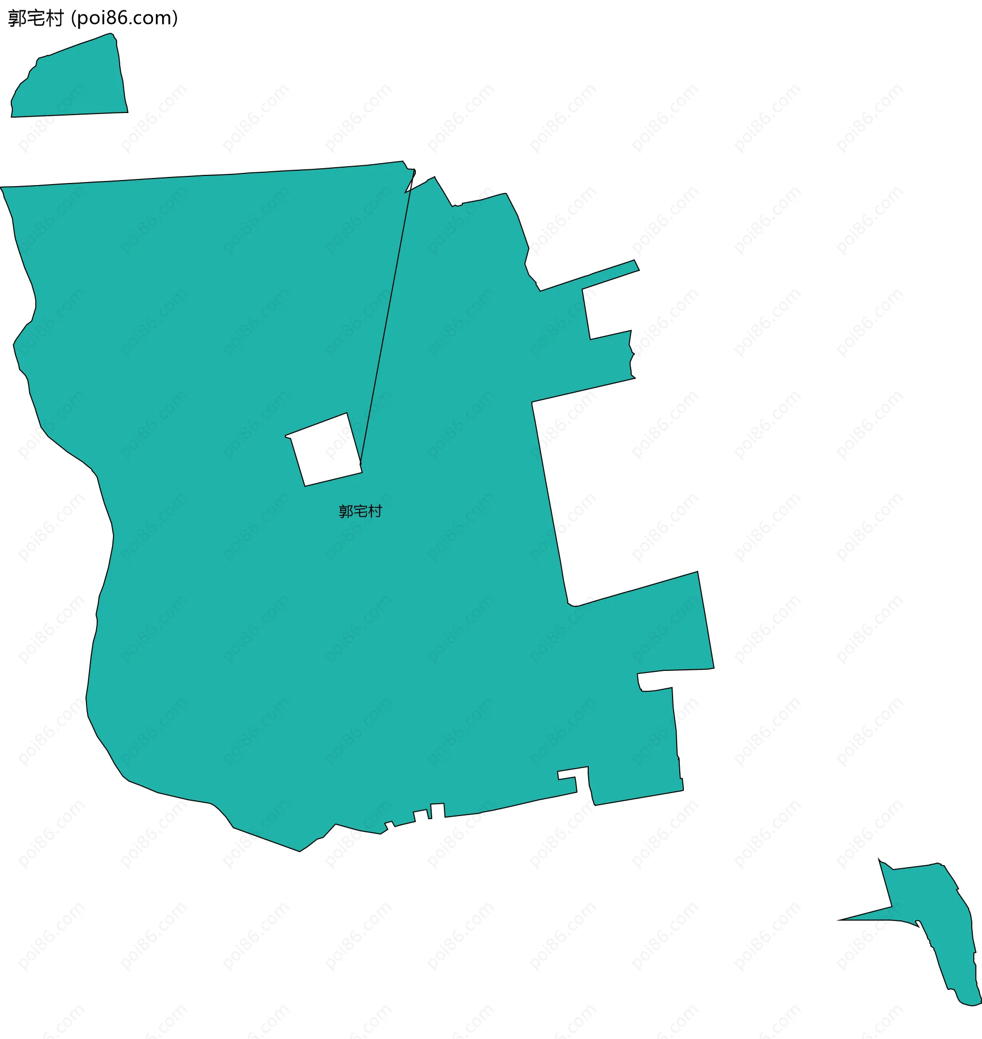 郭宅村边界地图