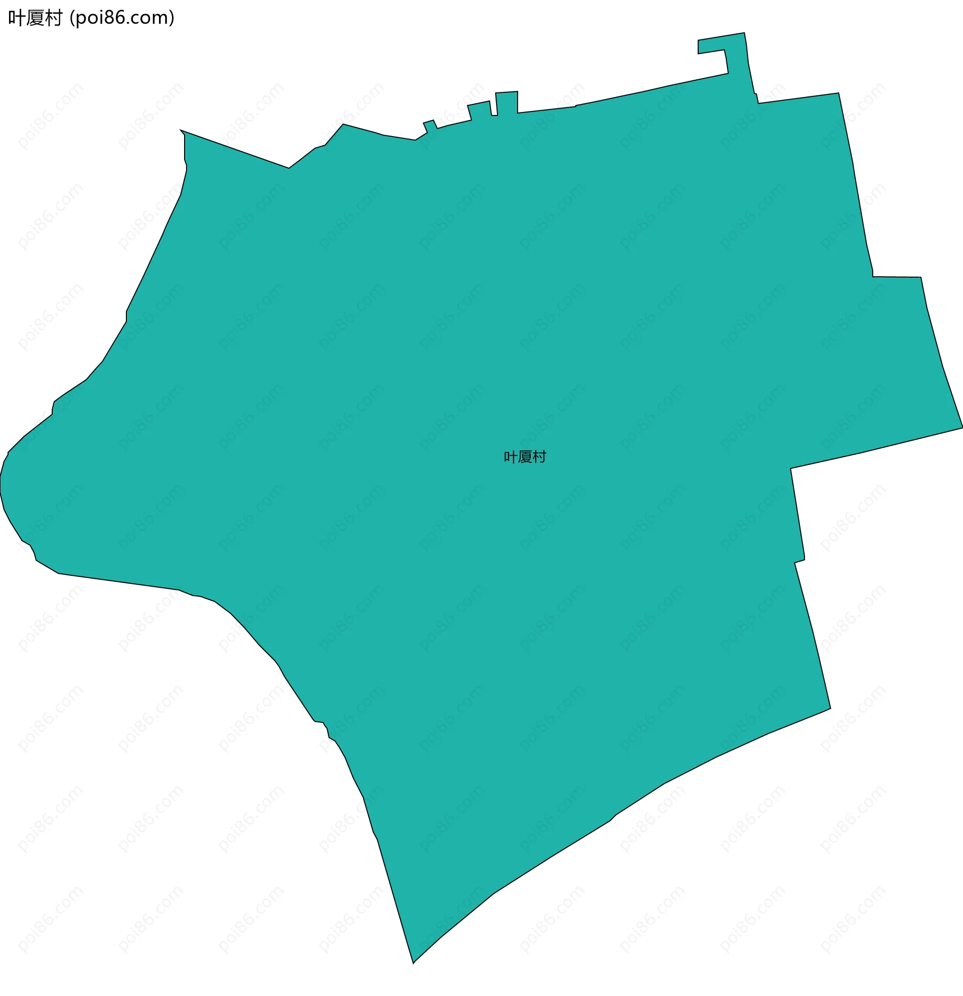叶厦村边界地图
