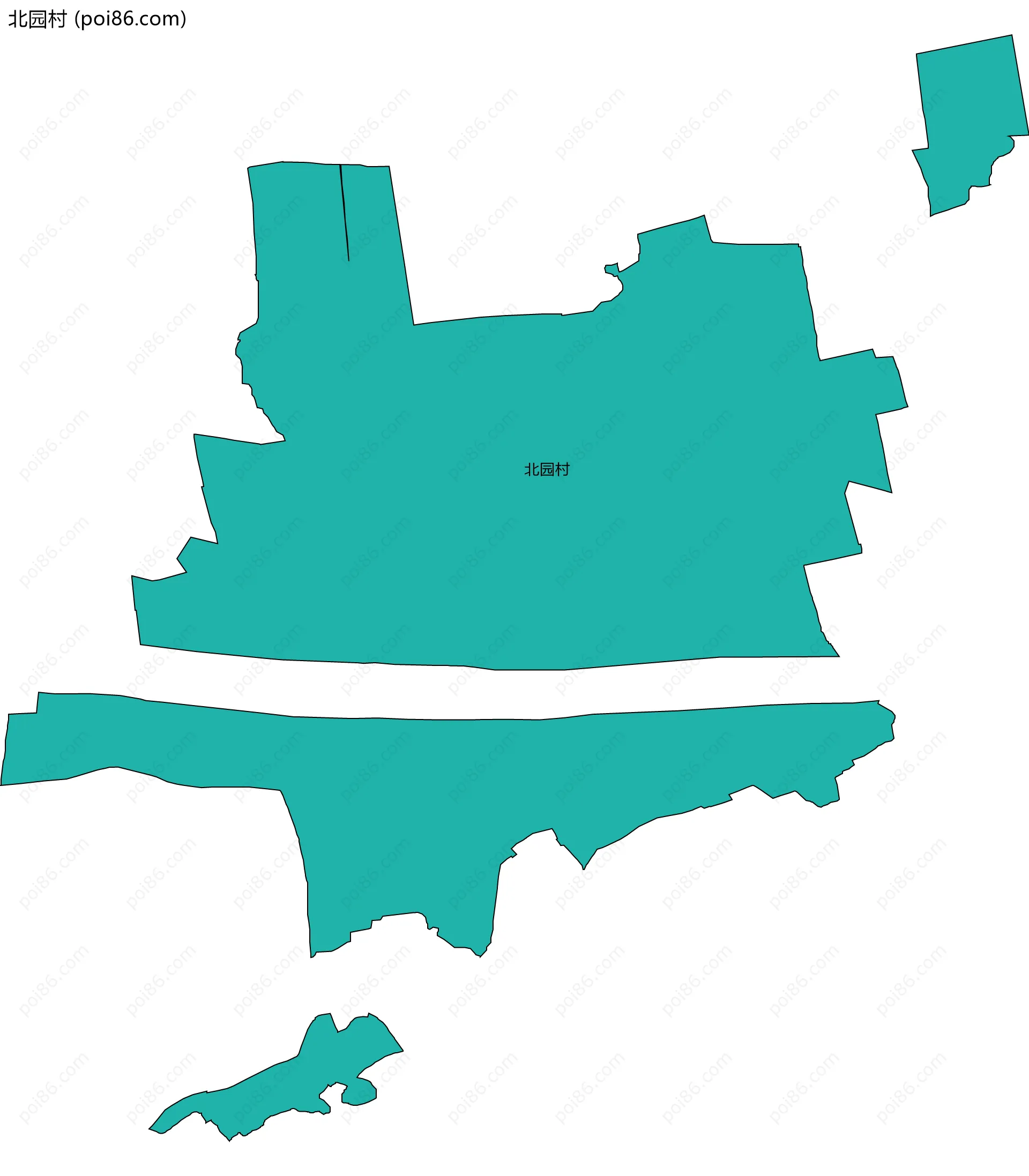北园村边界地图