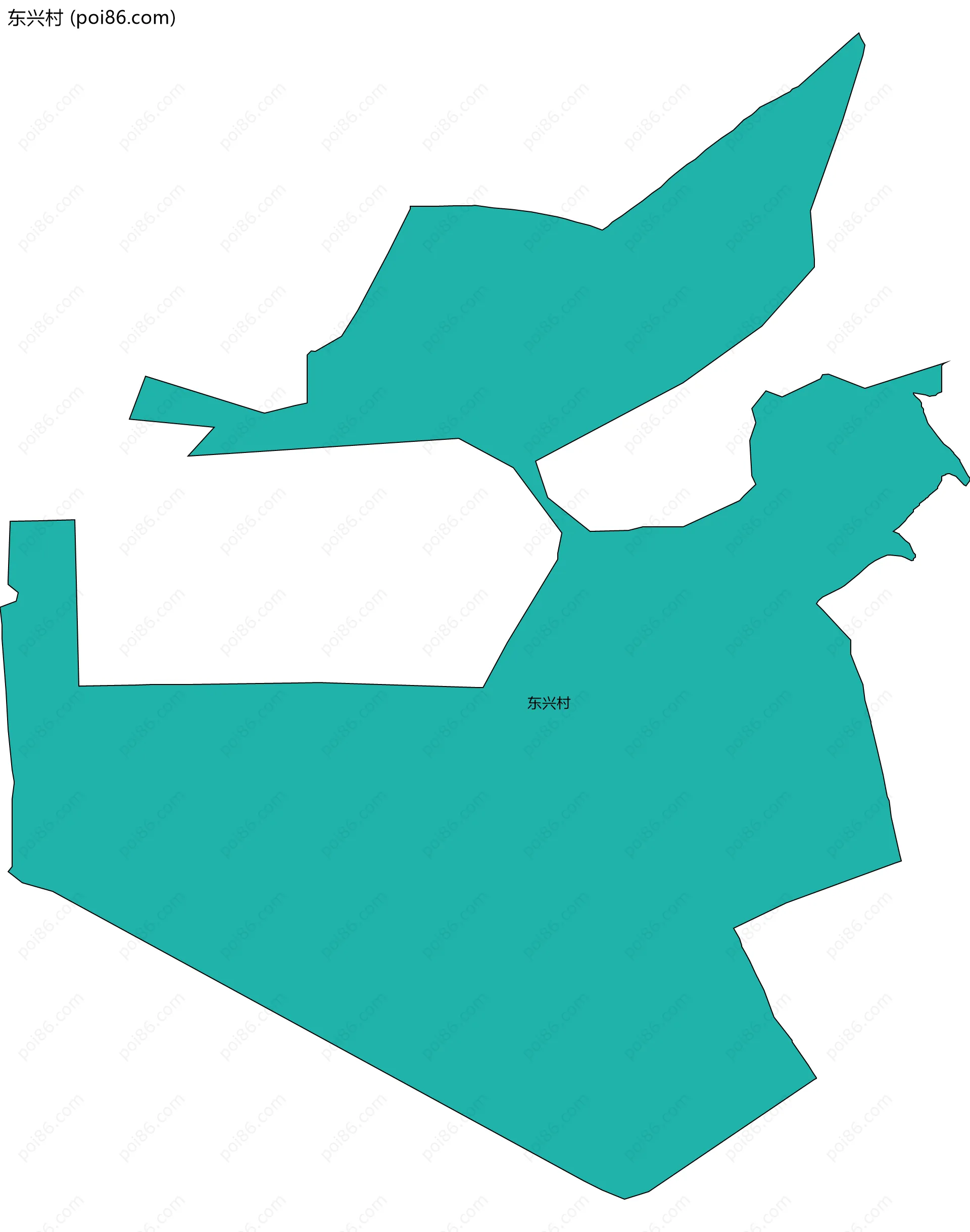 东兴村边界地图