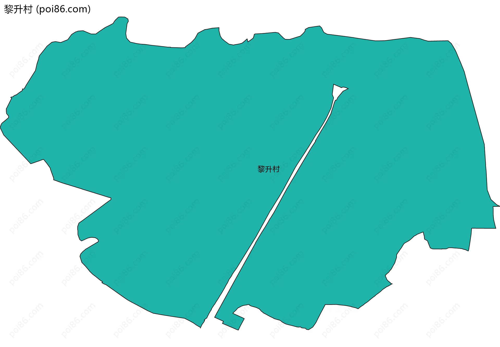黎升村边界地图