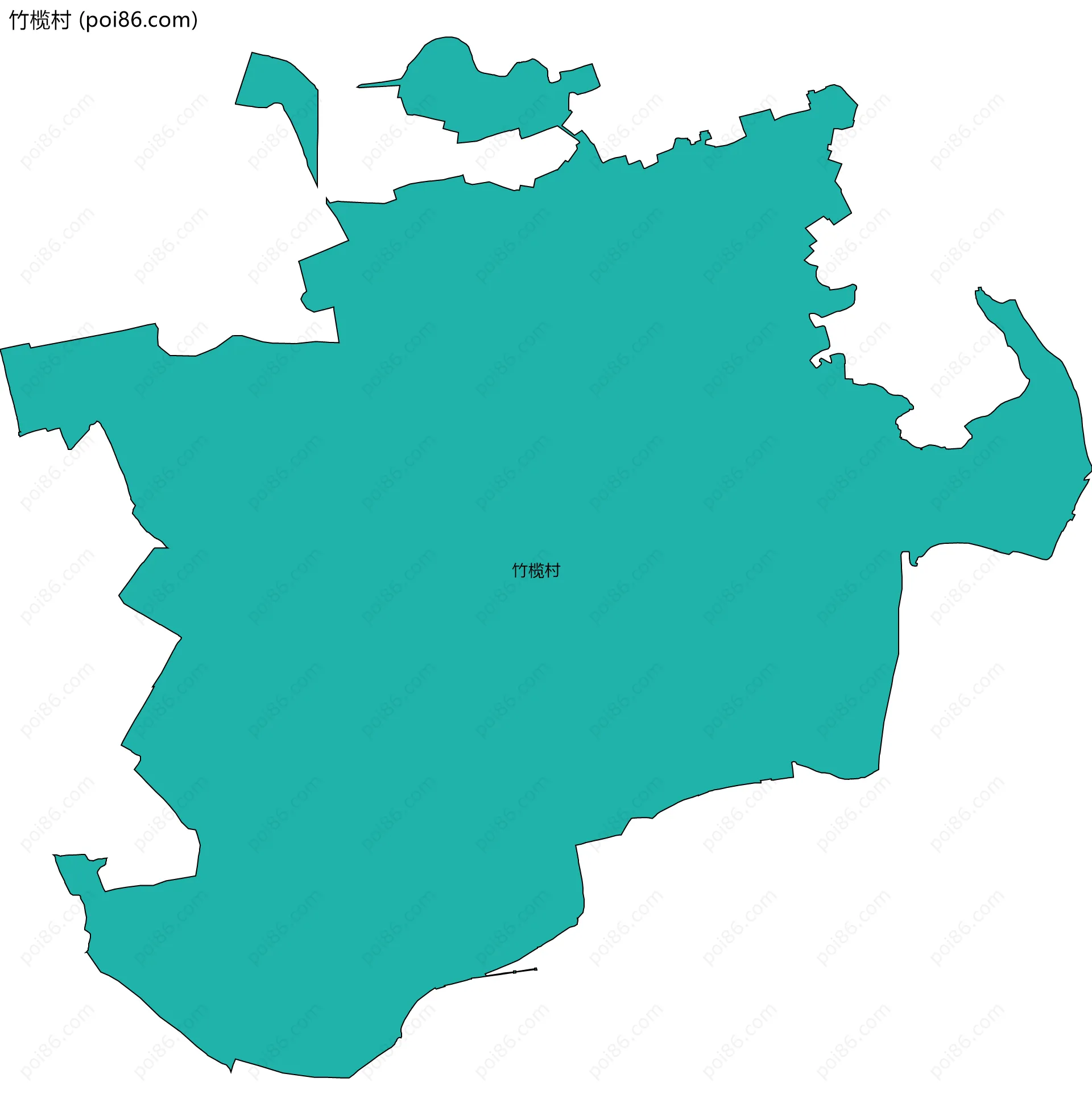 竹榄村边界地图