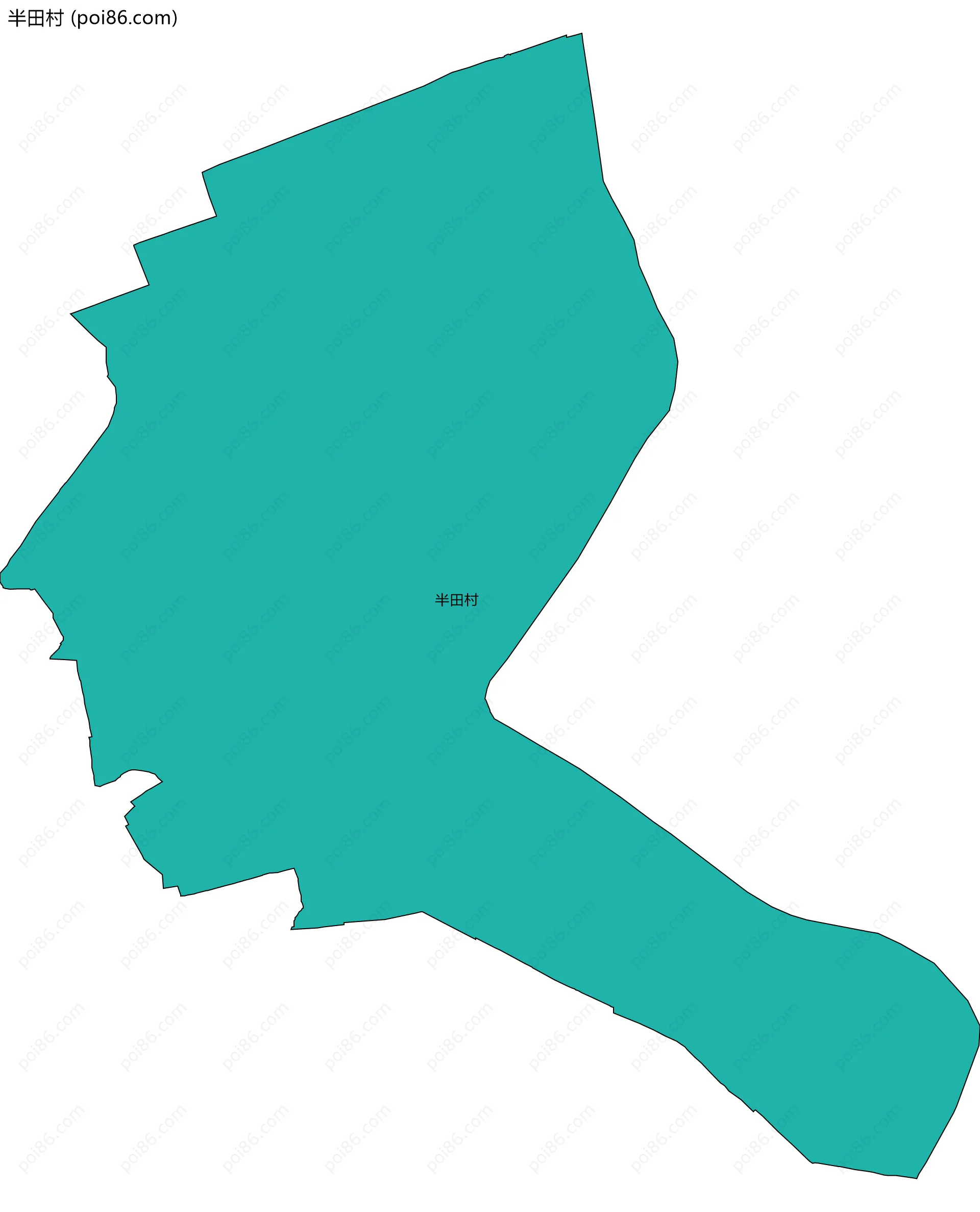 半田村边界地图