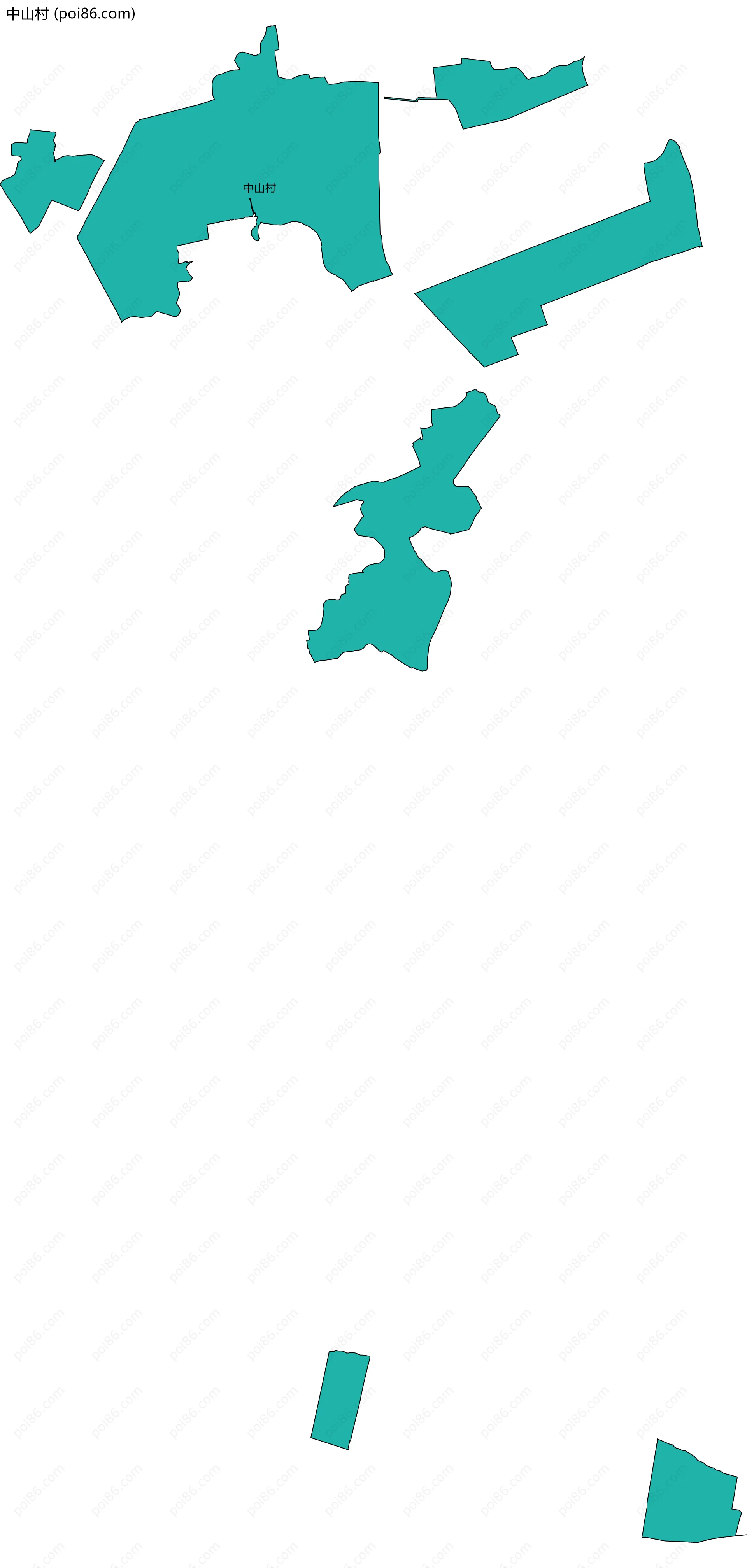 中山村边界地图