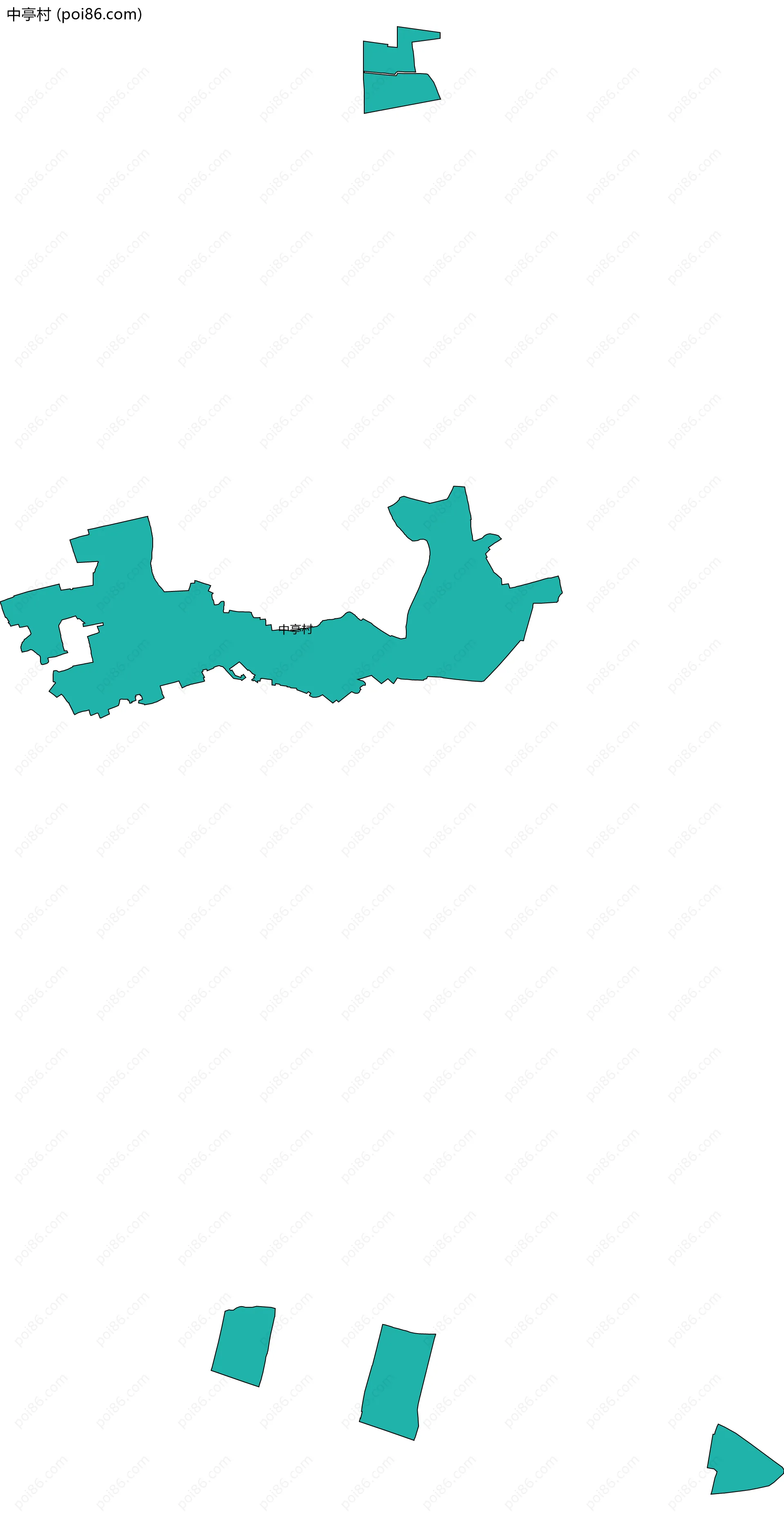 中亭村边界地图