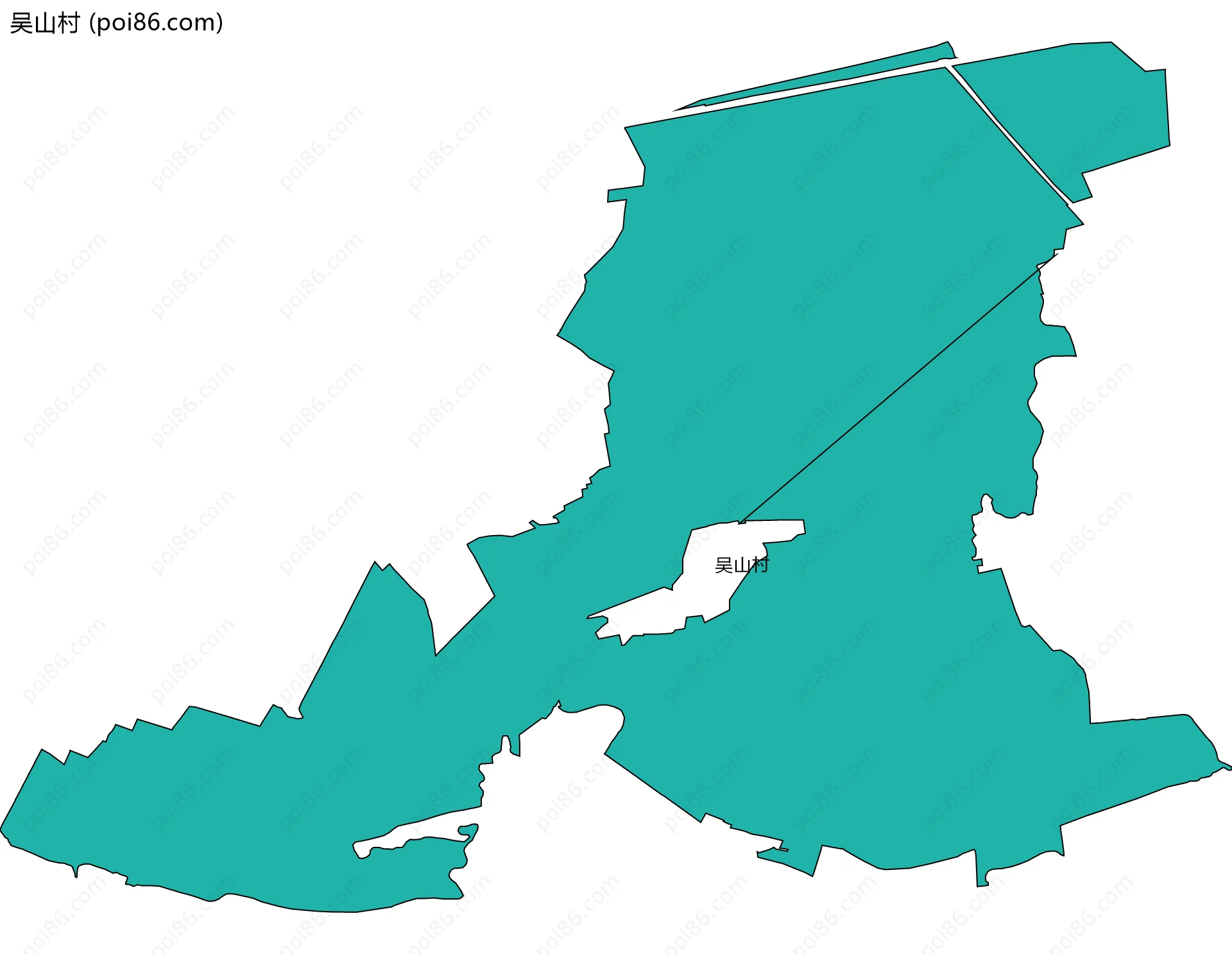 吴山村边界地图