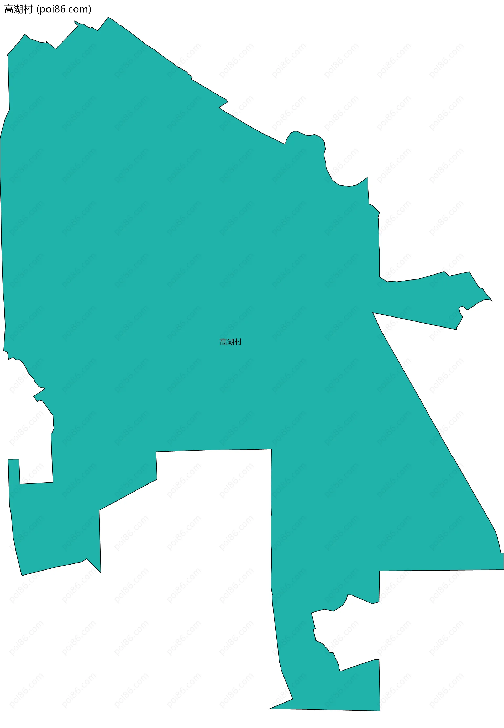 高湖村边界地图