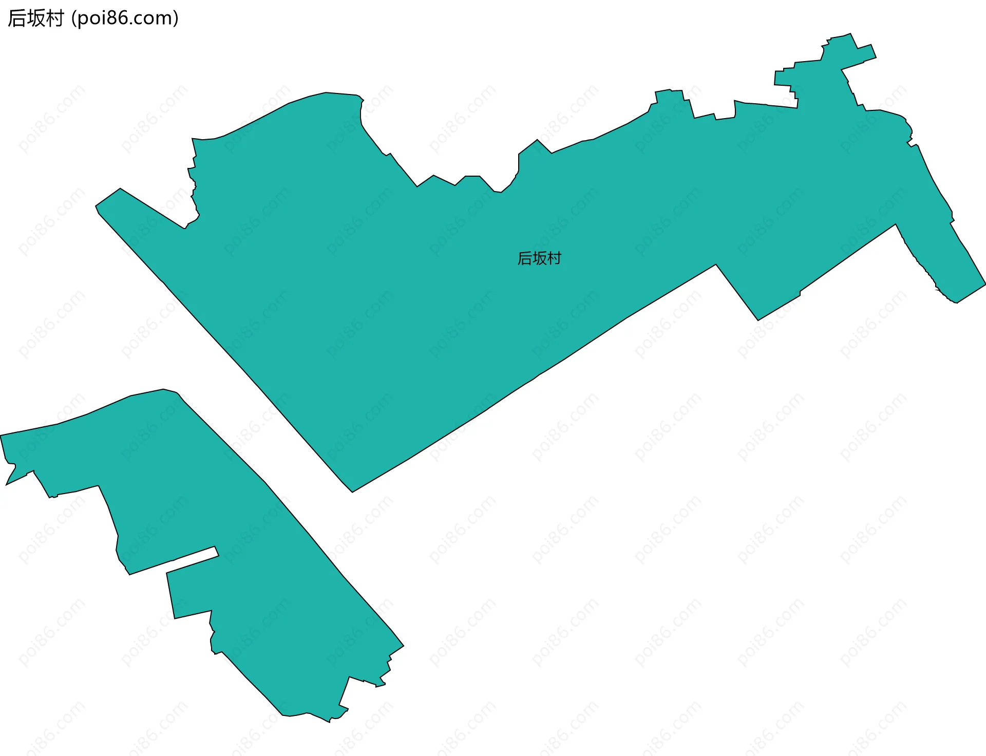 后坂村边界地图