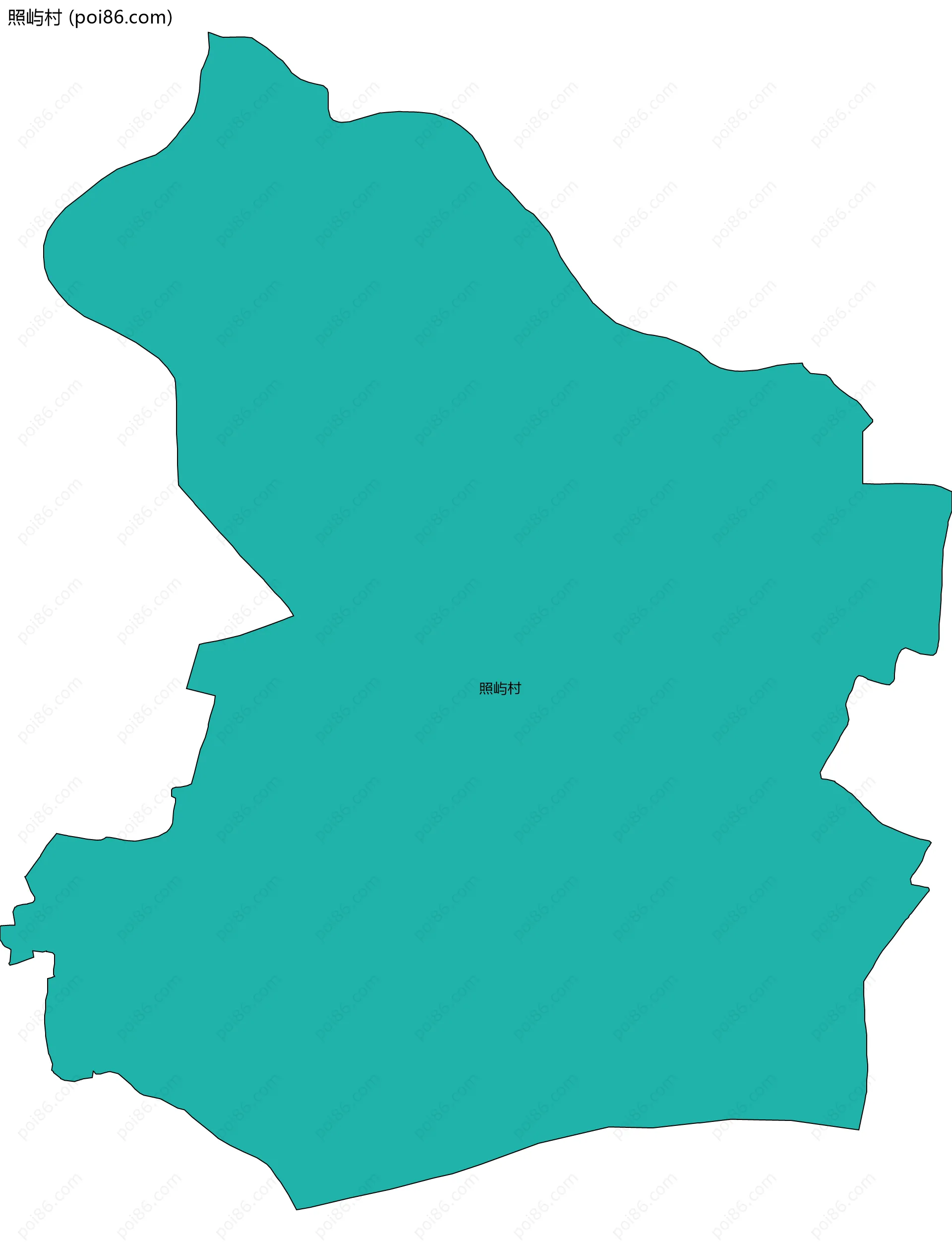 照屿村边界地图