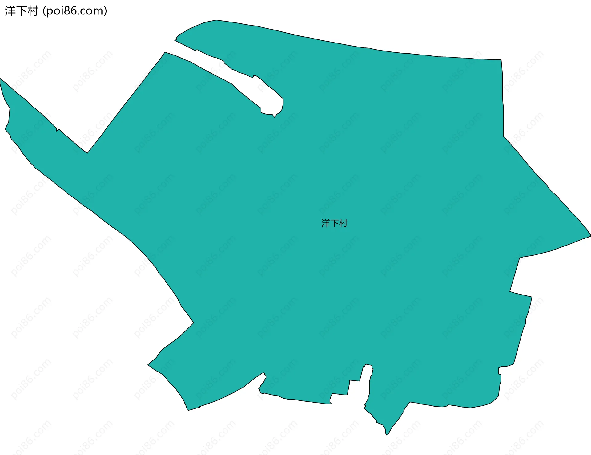 洋下村边界地图